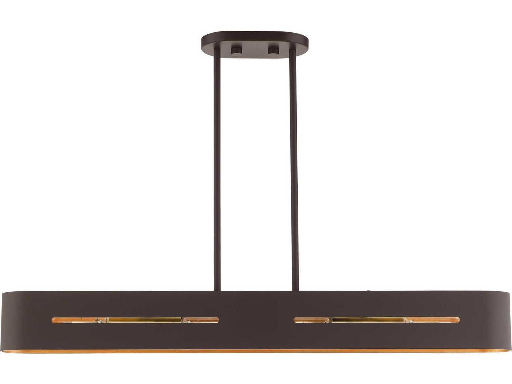 Livex Lighting Ravena 4-Light Bronze Antique Brass Island Pendant