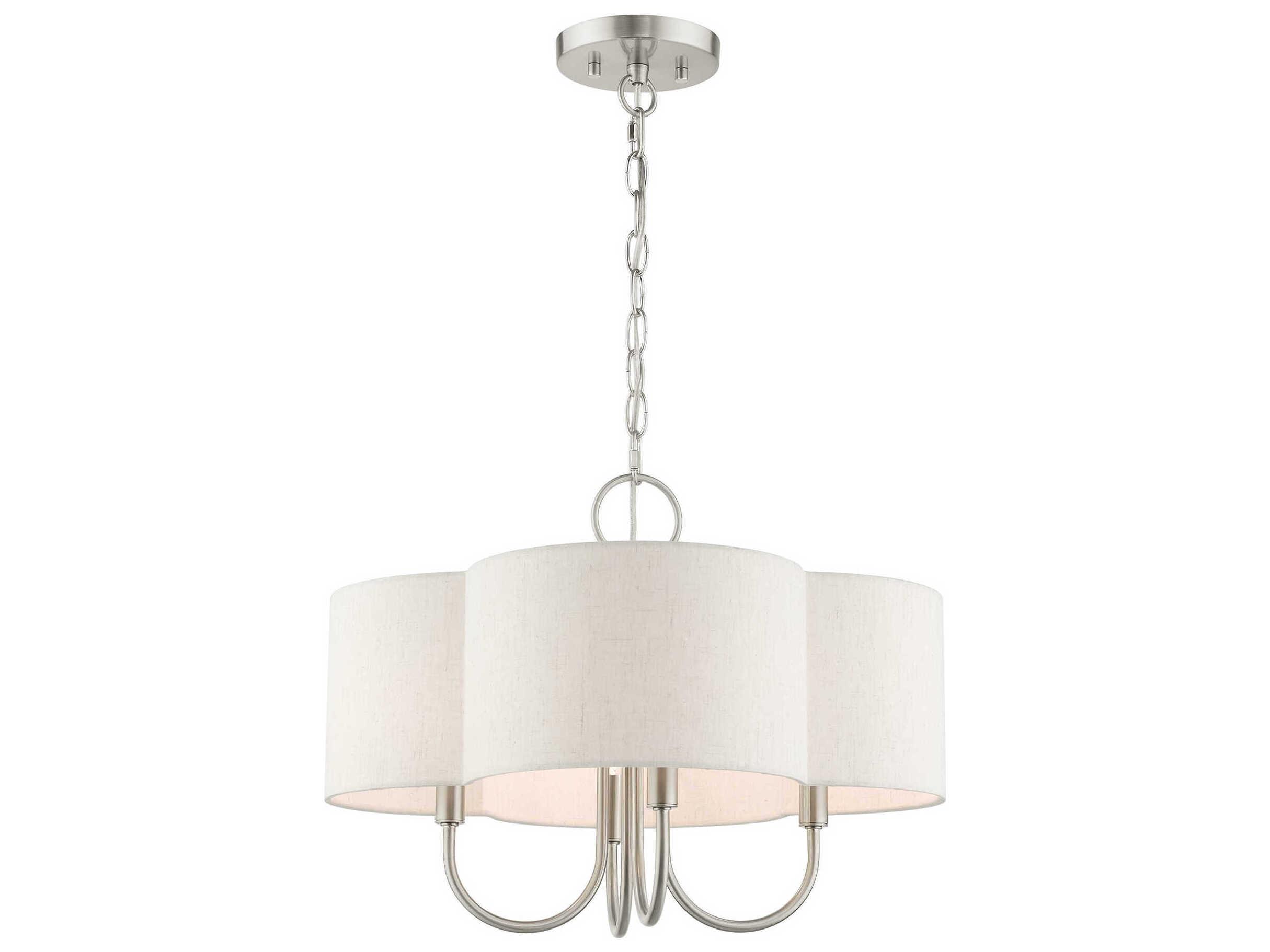 Livex Lighting Solstice 4-Light Brushed Nickel Candelabra Chandelier