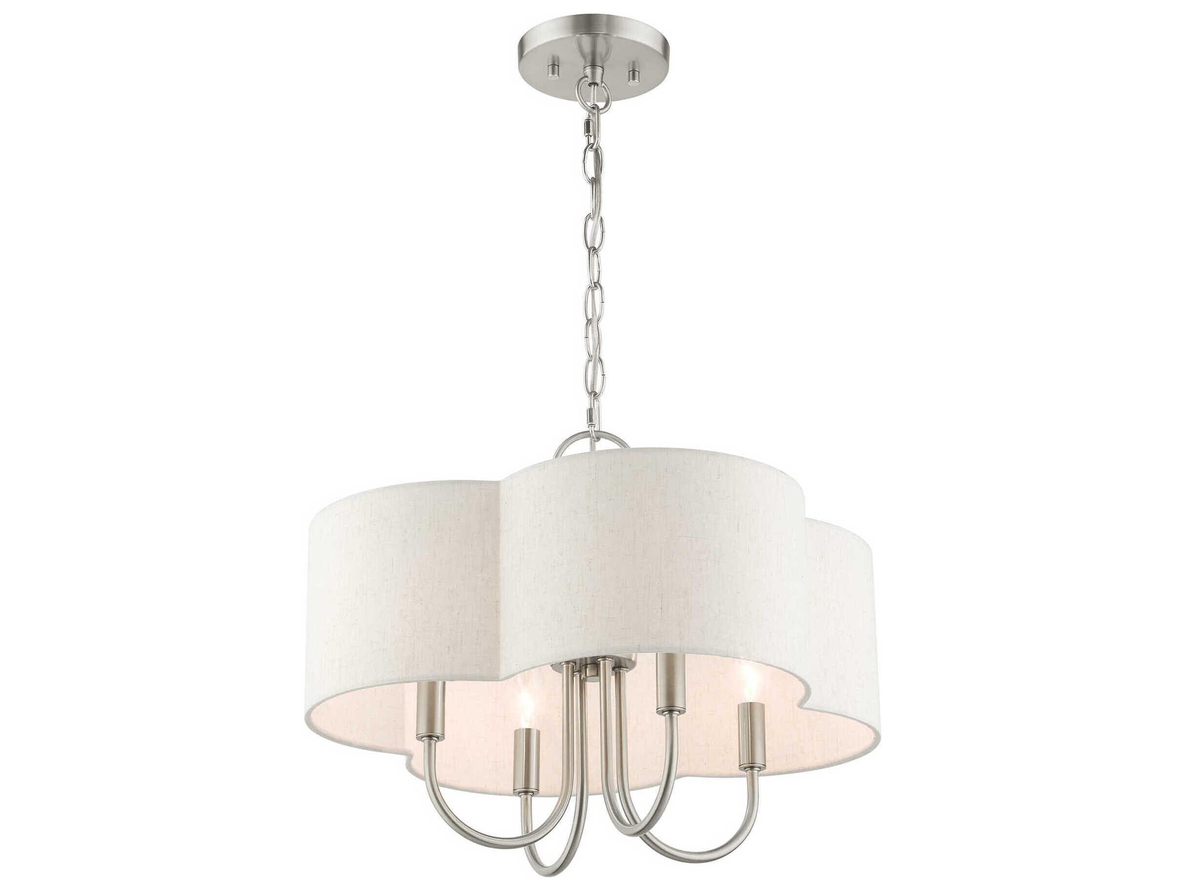 Livex Lighting Solstice 4-Light Brushed Nickel Candelabra Chandelier