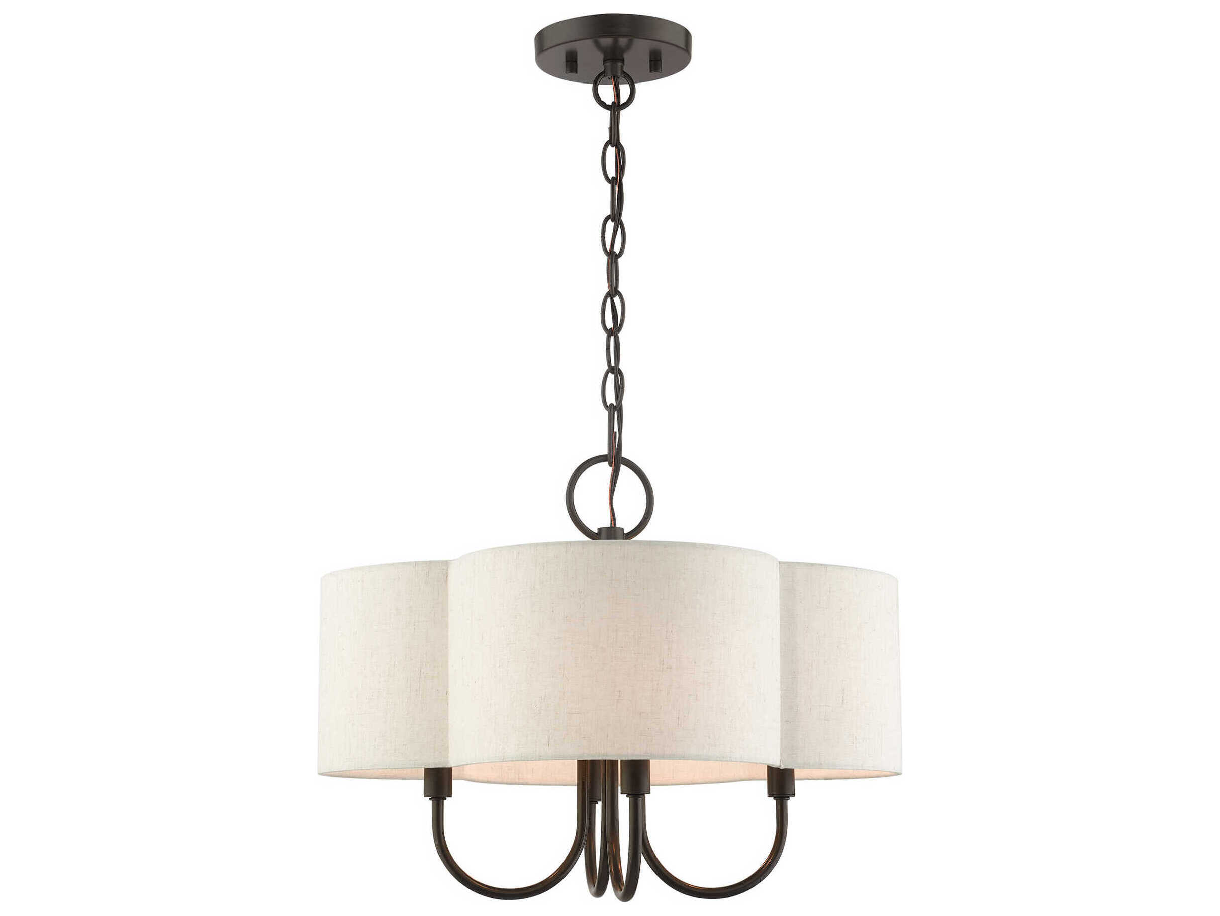 Livex Lighting Solstice 4-Light English Bronze Candelabra Chandelier