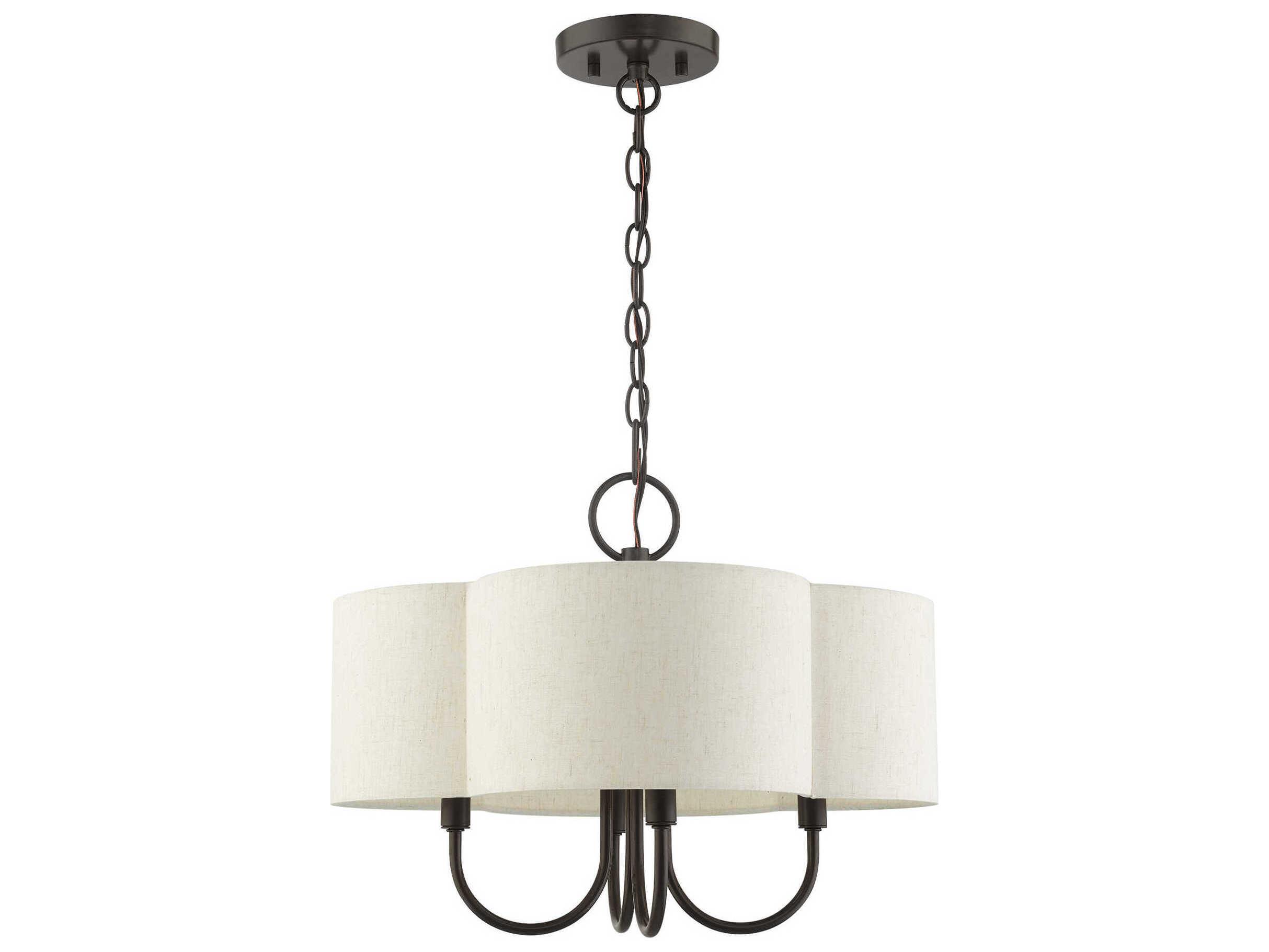 Livex Lighting Solstice 4-Light English Bronze Candelabra Chandelier