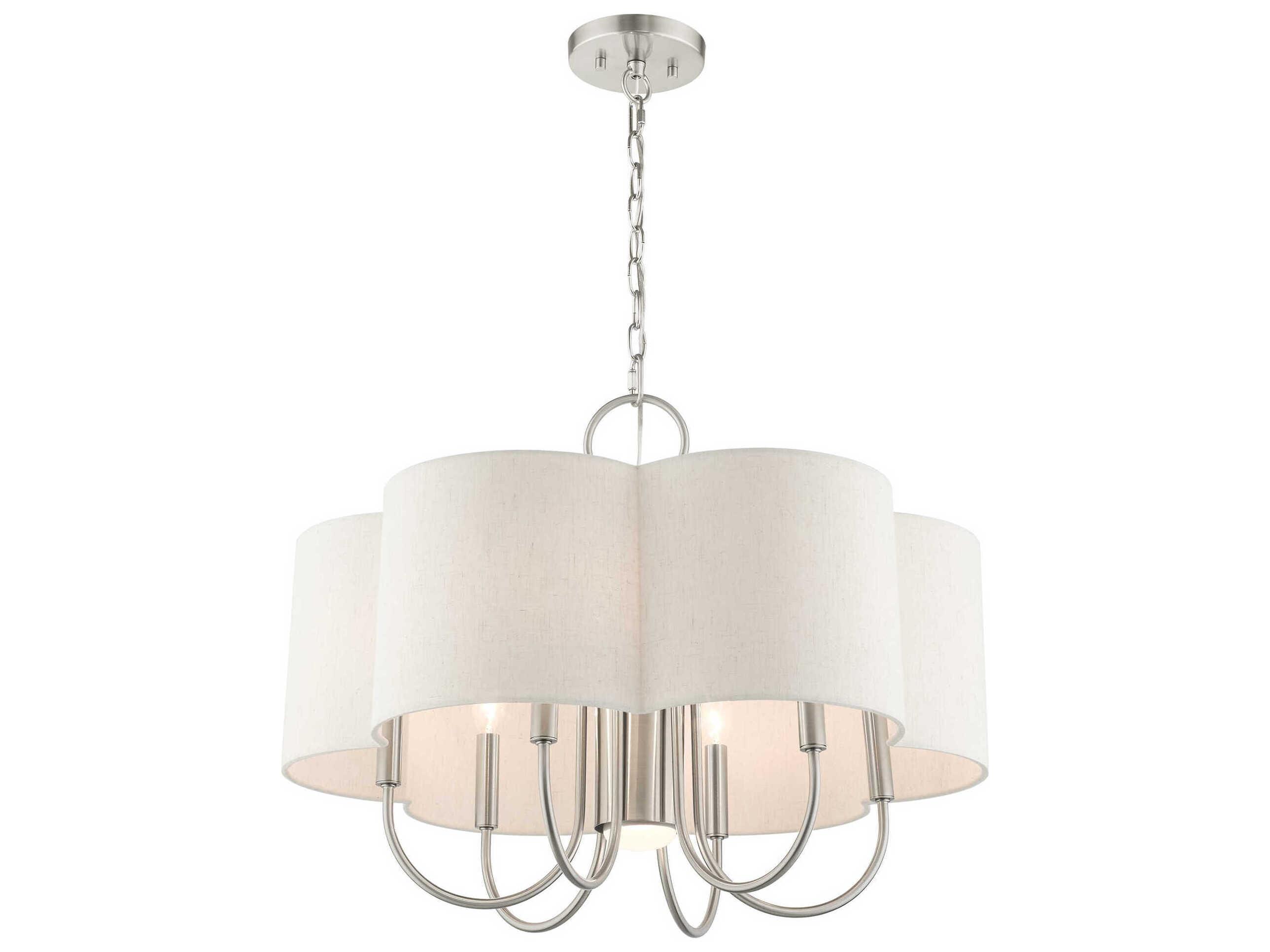 Livex Lighting Solstice 7-Light Brushed Nickel Candelabra Chandelier