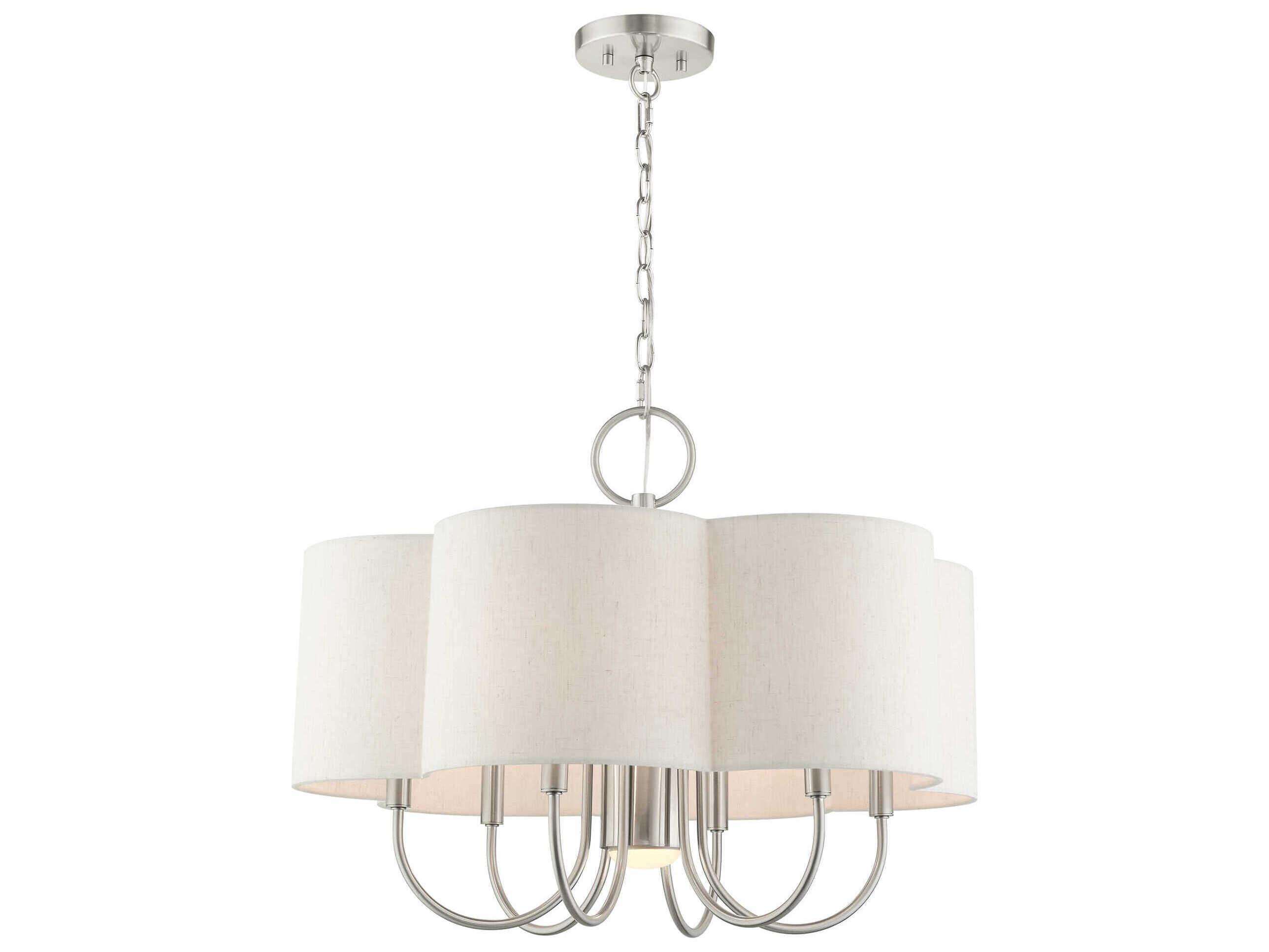 Livex Lighting Solstice 7-Light Brushed Nickel Candelabra Chandelier