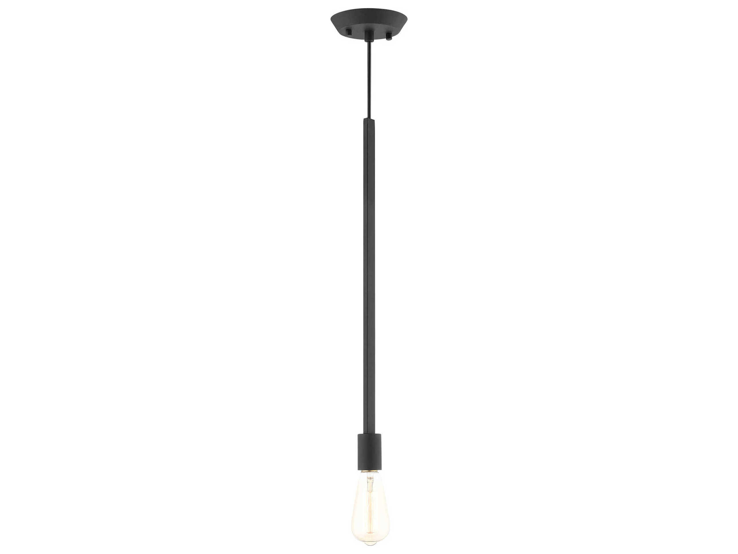 Livex Lighting Prague 1-Light Black Mini Pendant