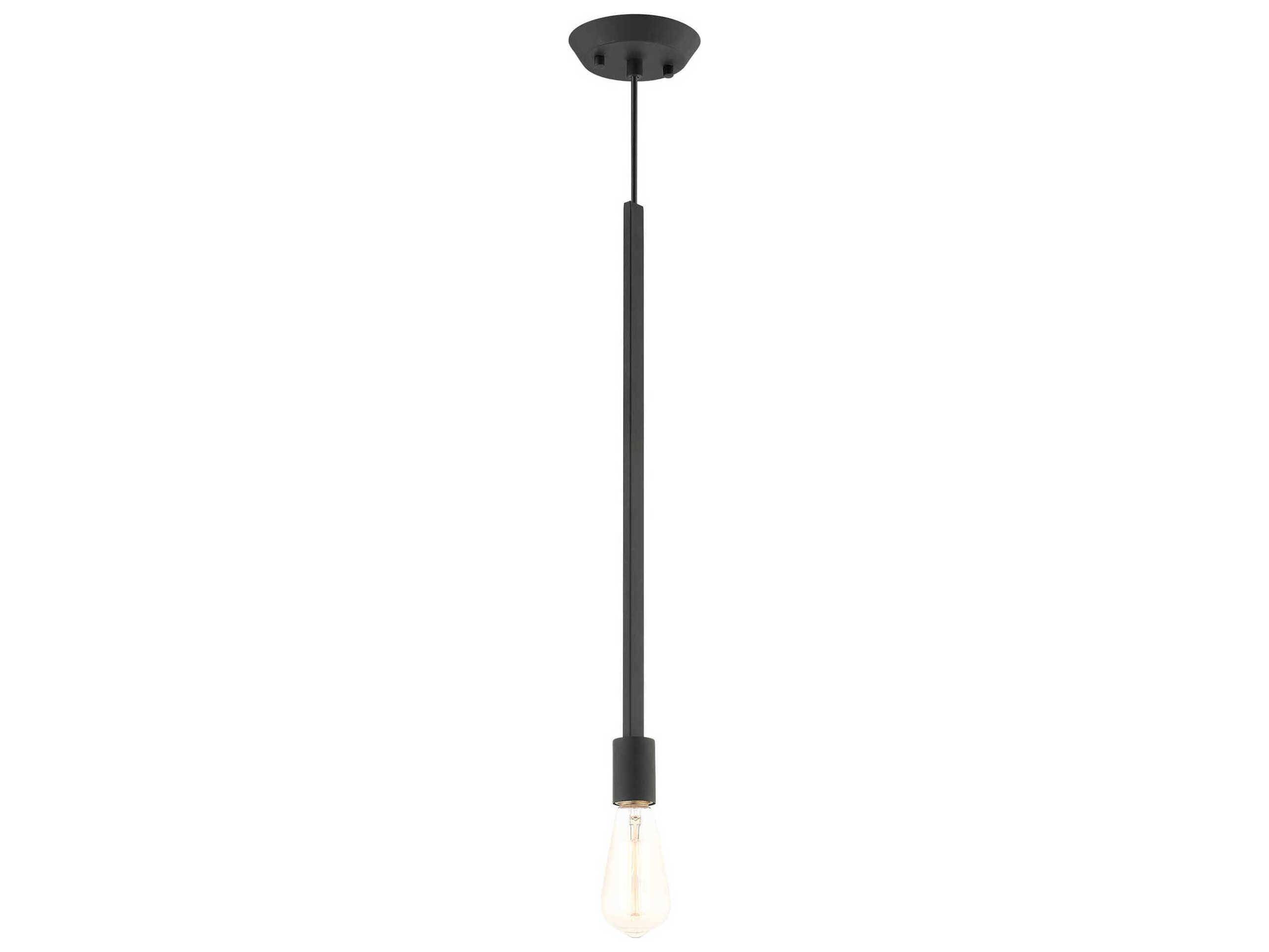 Livex Lighting Prague 1-Light Black Mini Pendant