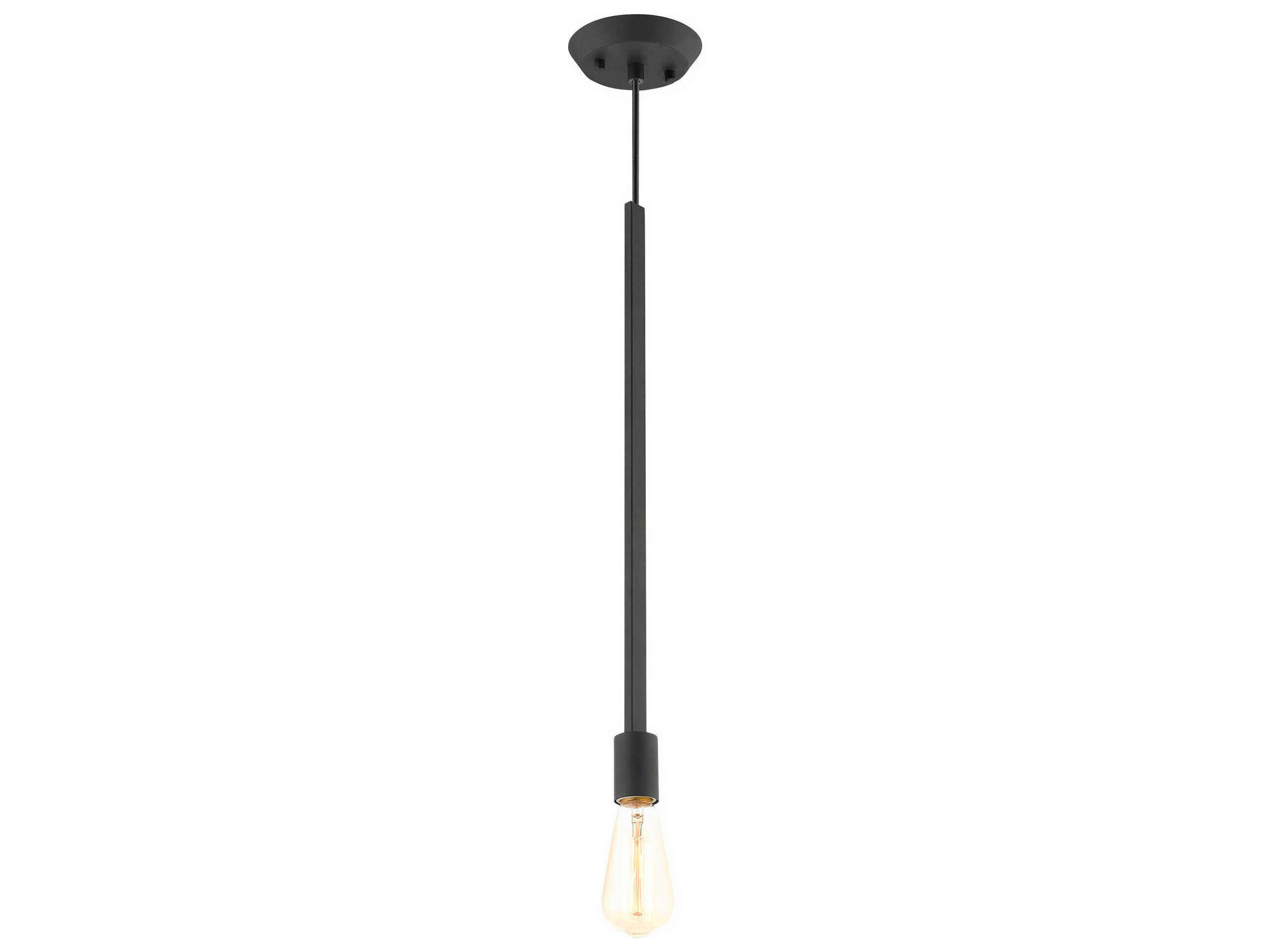 Livex Lighting Prague 1-Light Black Mini Pendant
