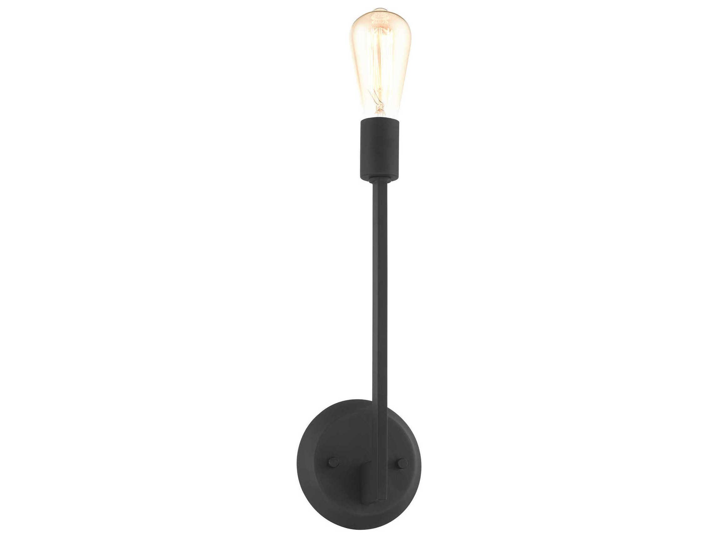 Livex Lighting Prague 1-Light Black Wall Sconce
