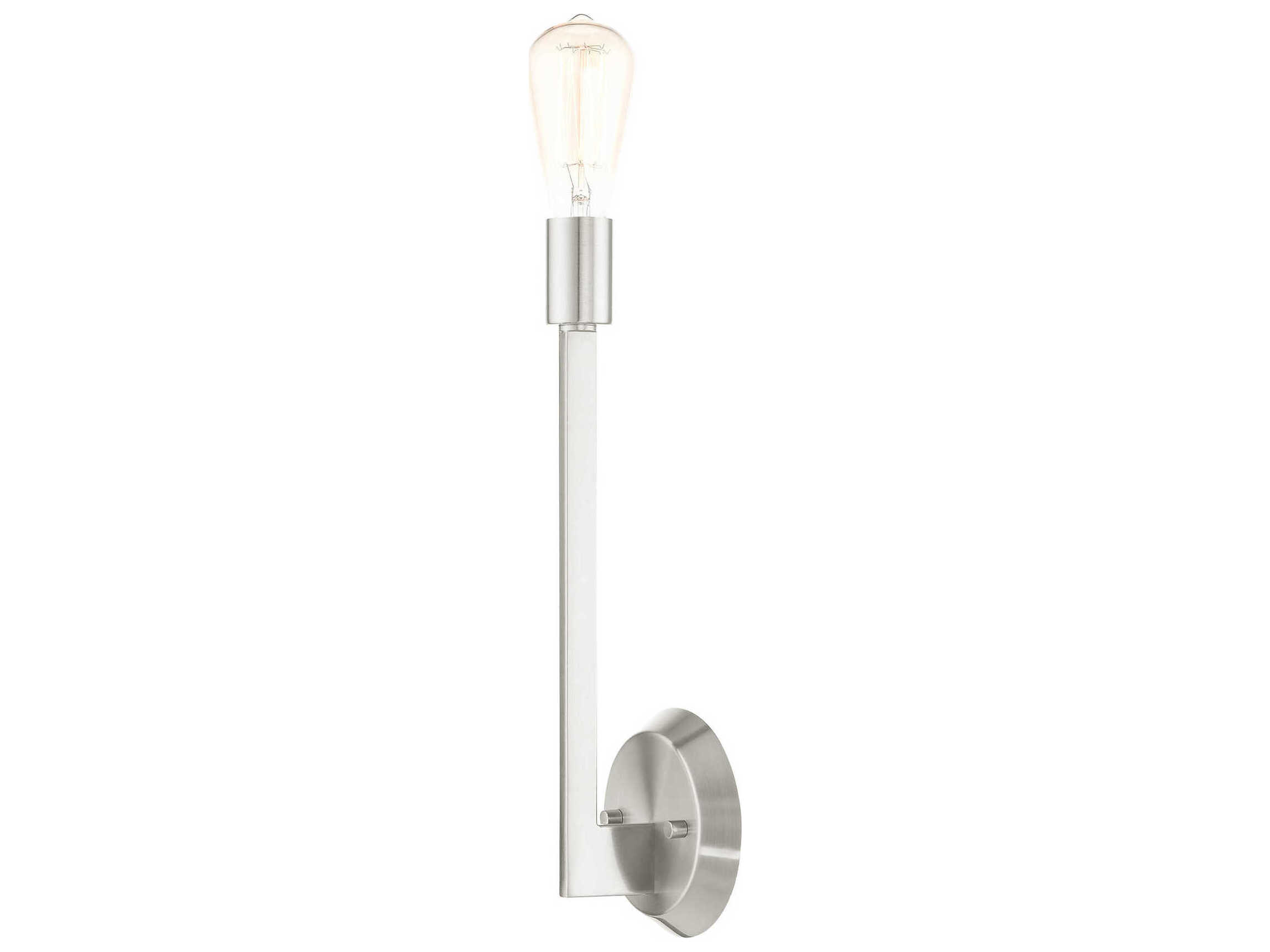 Livex Lighting Prague 1-Light Brushed Nickel Wall Sconce