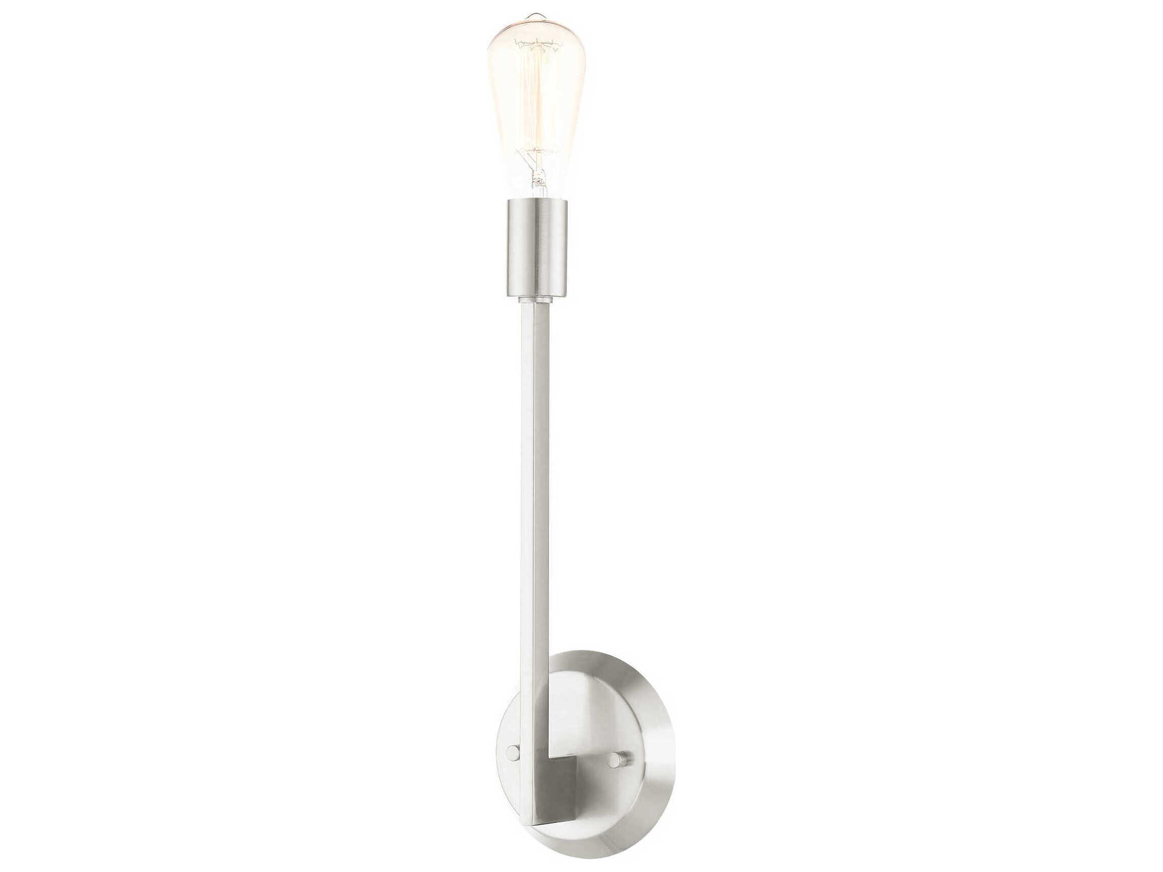 Livex Lighting Prague 1-Light Brushed Nickel Wall Sconce