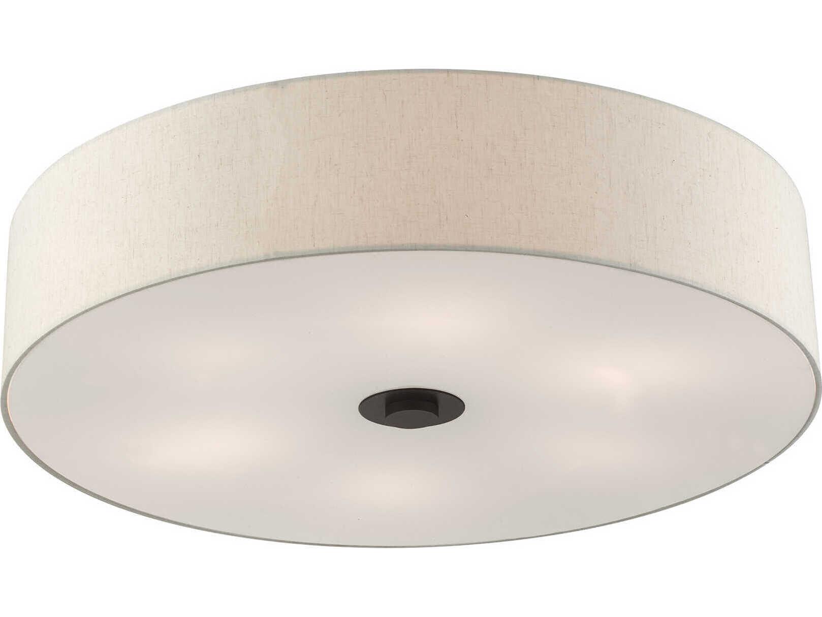 Livex Lighting Meridian 6-Light English Bronze Drum Semi Flush Mount