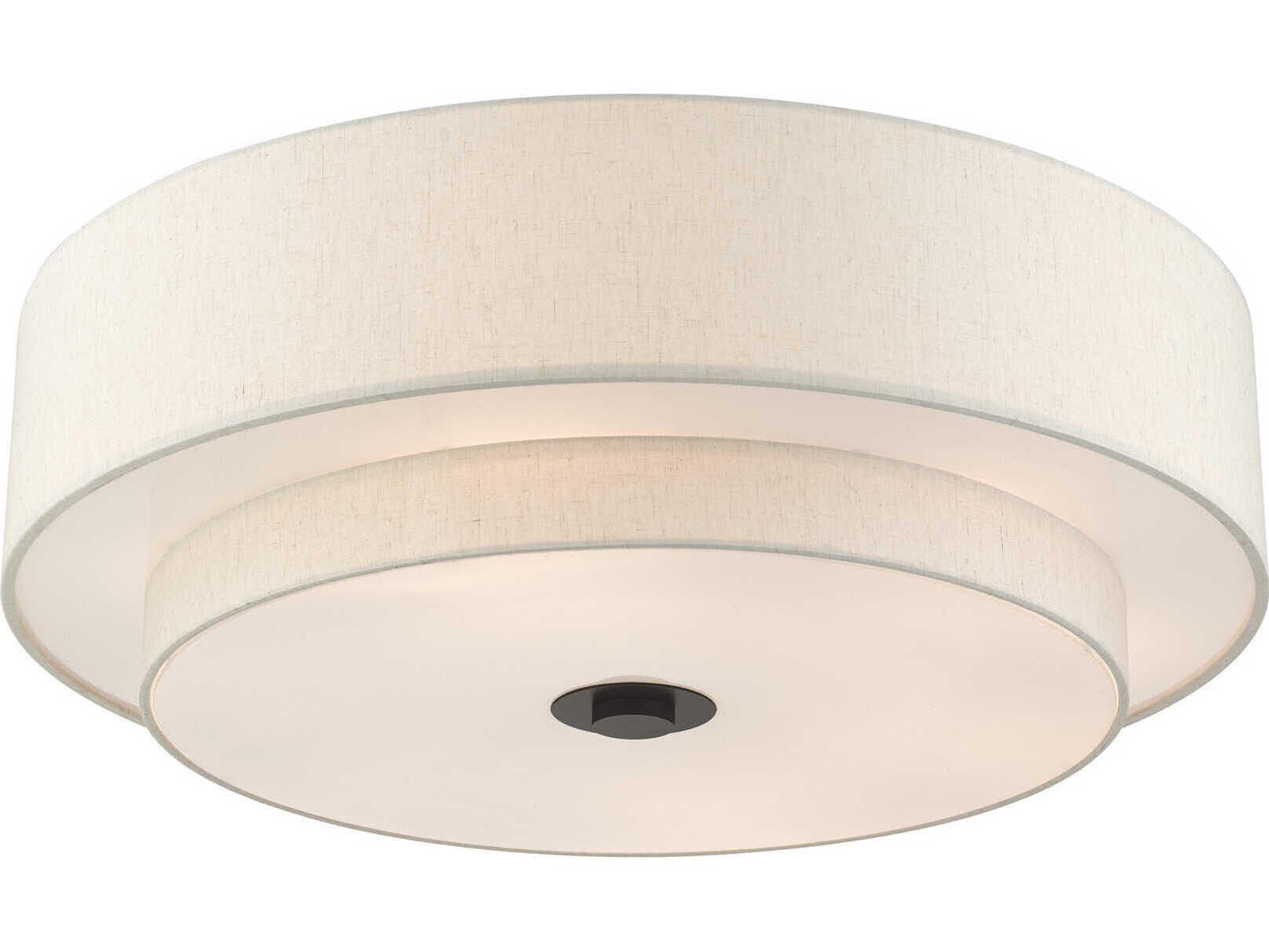 Livex Lighting Meridian 6-Light English Bronze Drum Semi Flush Mount