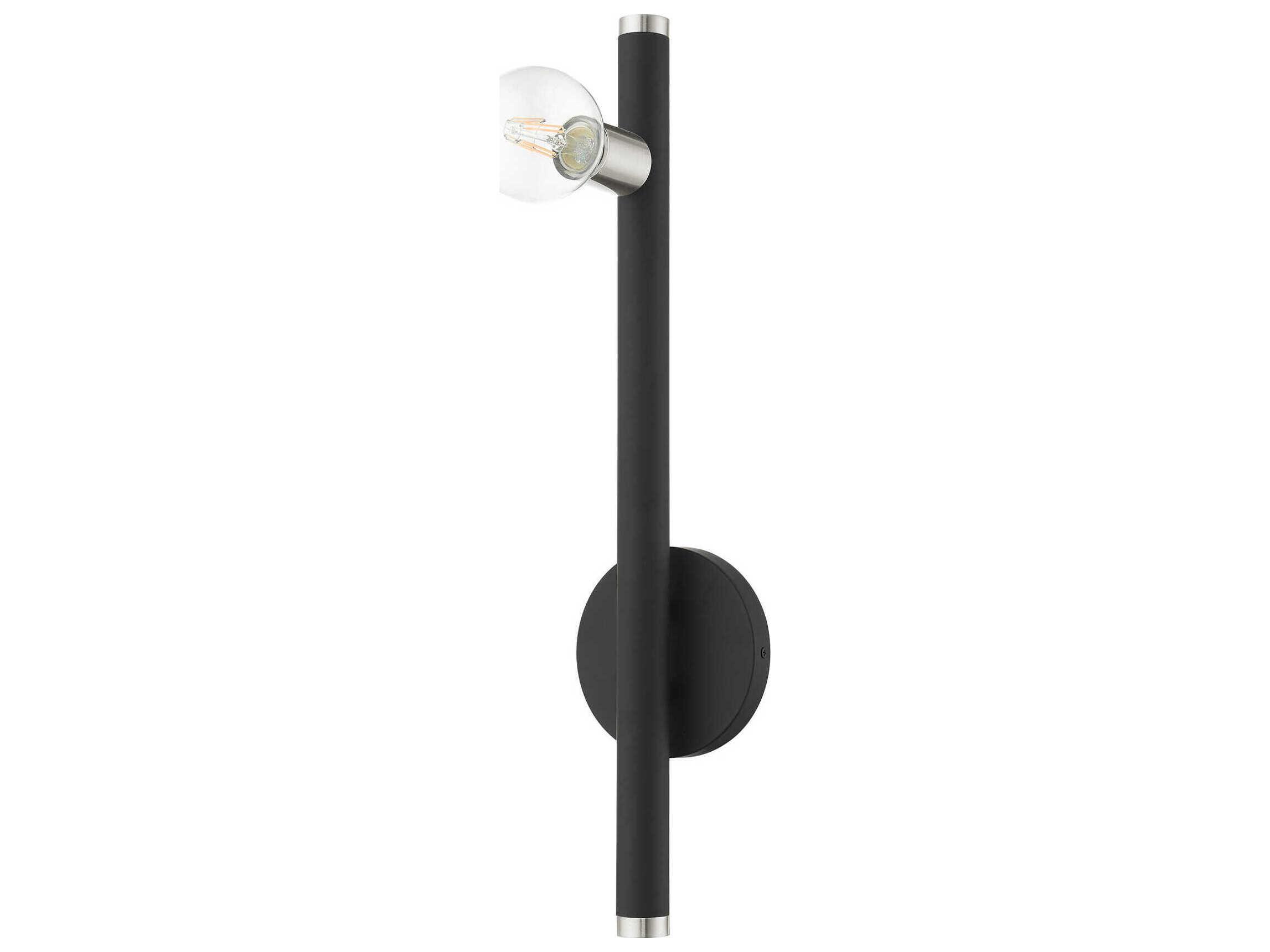 Livex Lighting Bannister 1-Light Black Wall Sconce
