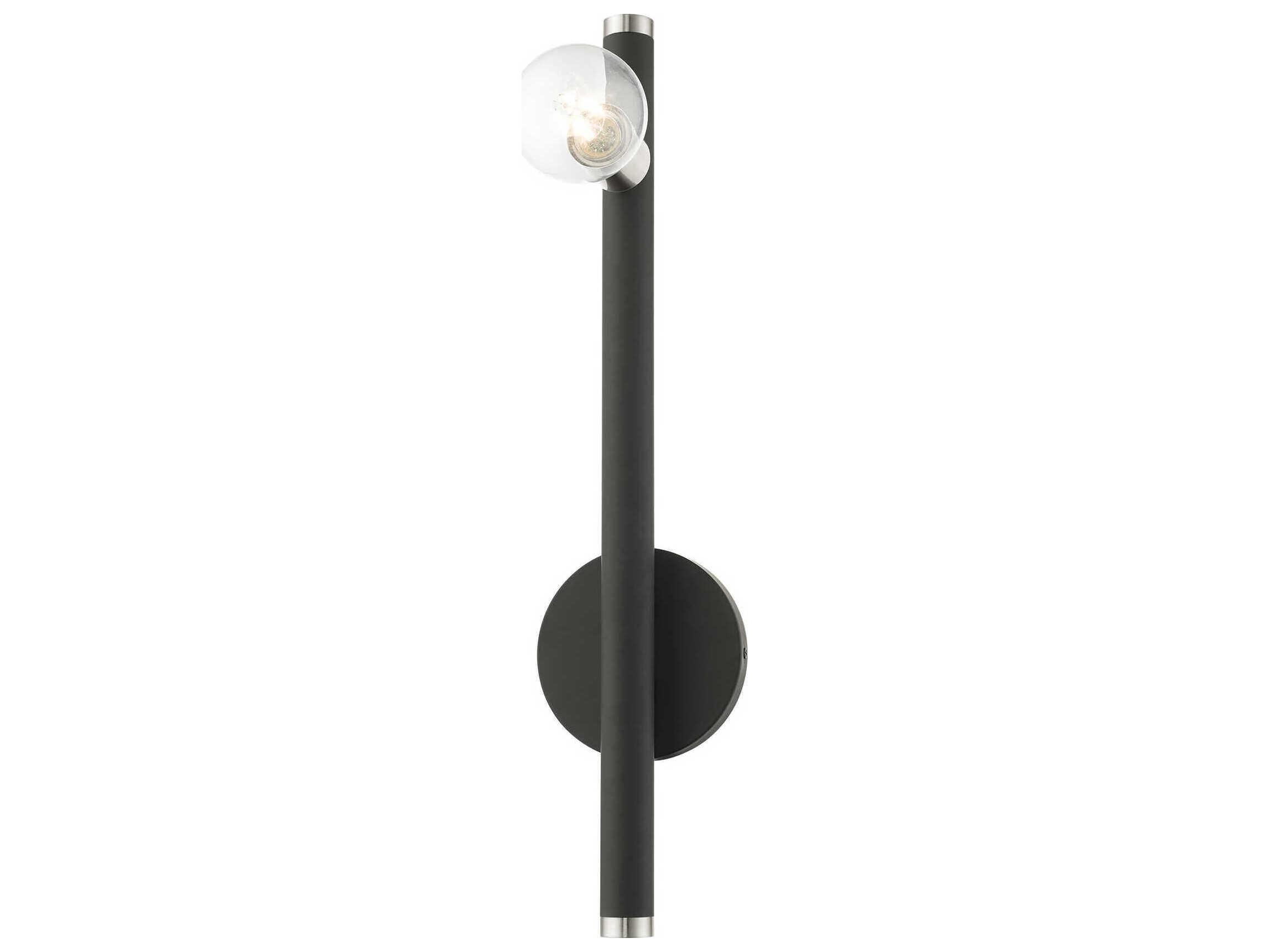 Livex Lighting Bannister 1-Light Black Wall Sconce