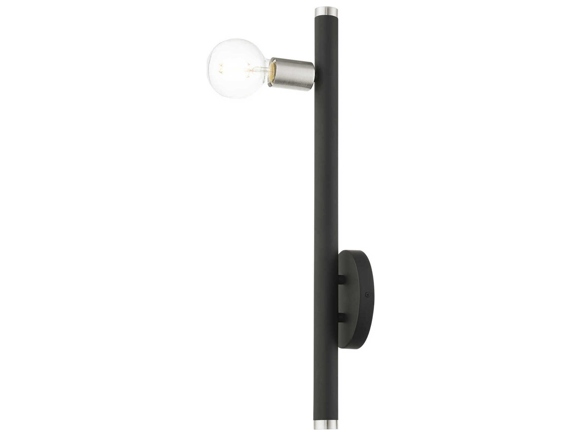 Livex Lighting Bannister 1-Light Black Wall Sconce