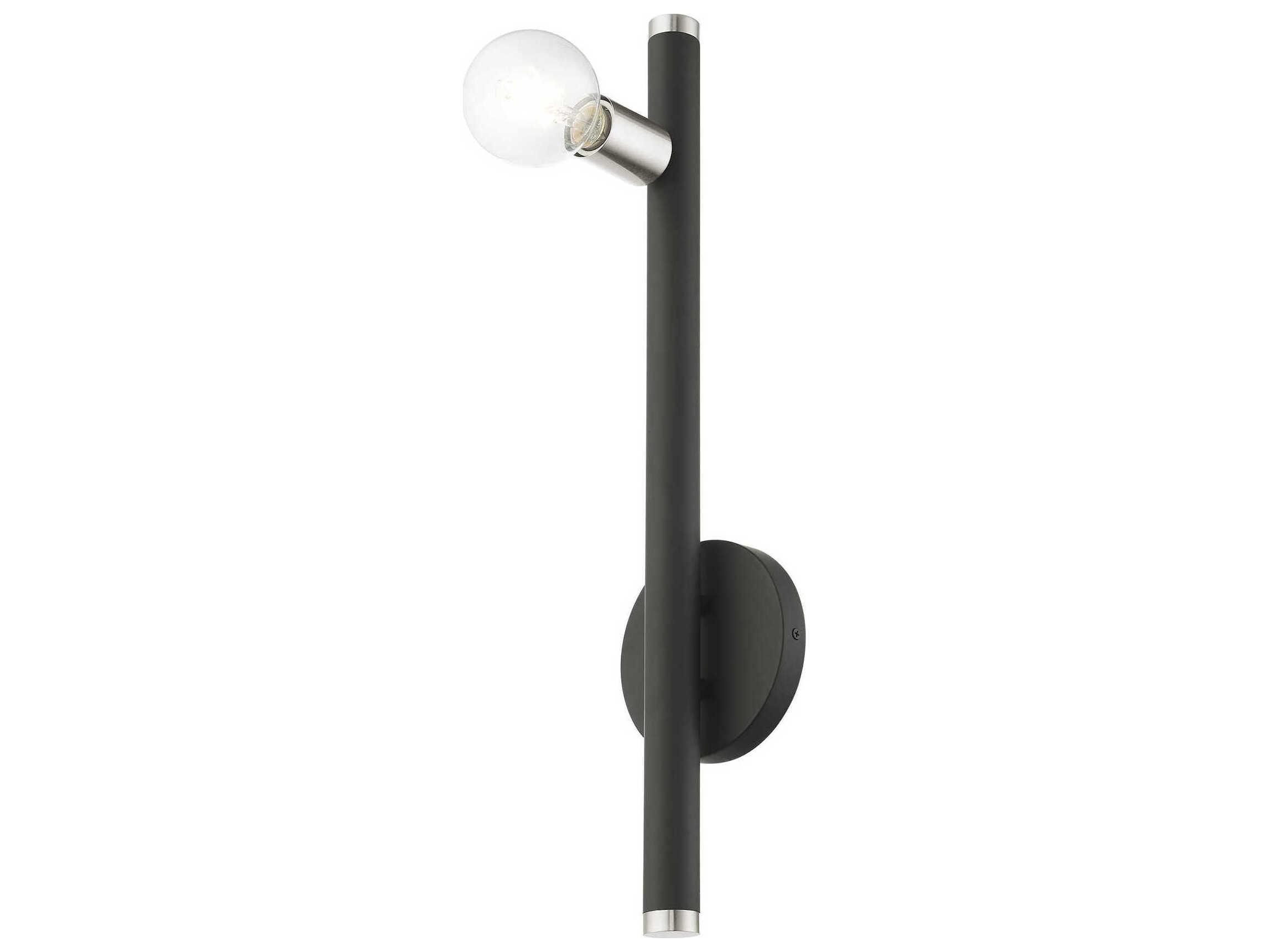 Livex Lighting Bannister 1-Light Black Wall Sconce