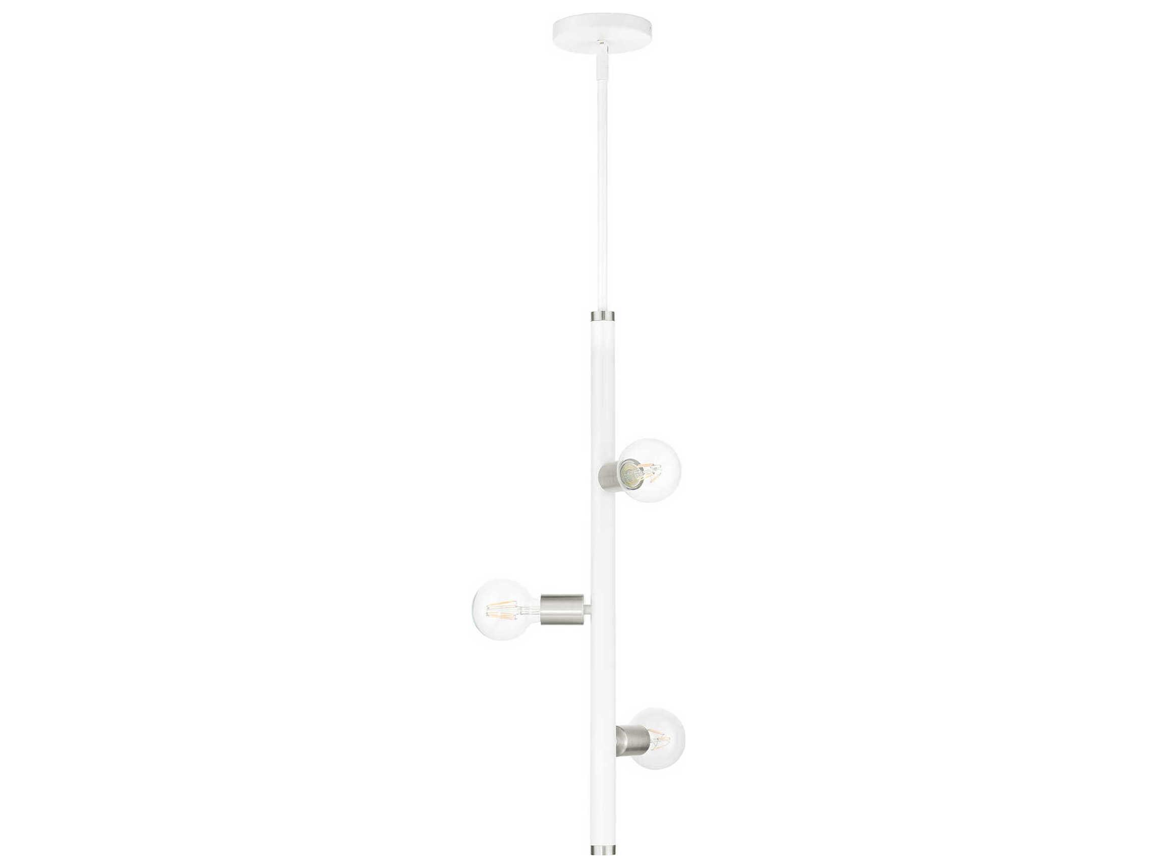 Livex Lighting Bannister 3-Light White Linear Mini Pendant