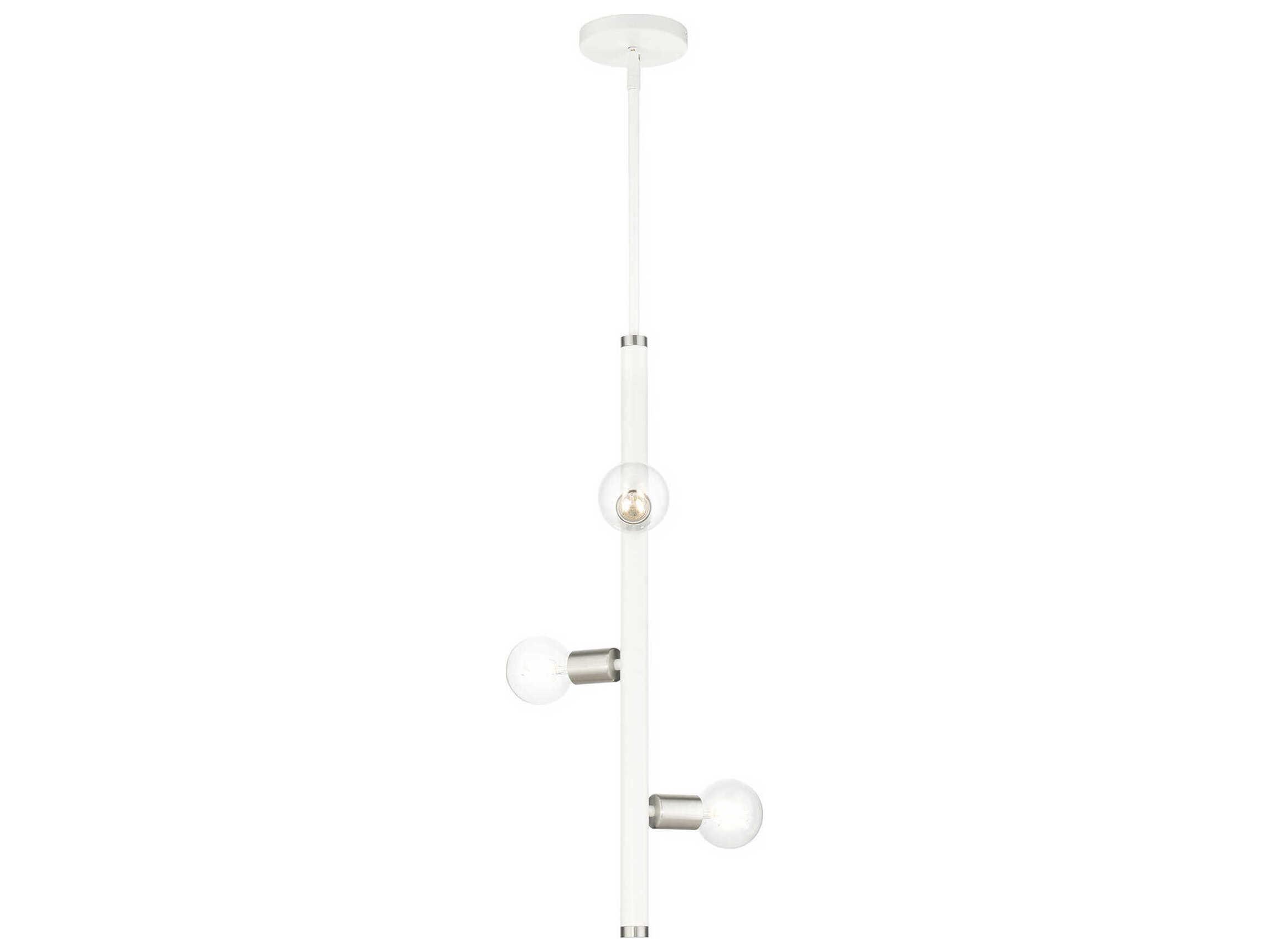 Livex Lighting Bannister 3-Light White Linear Mini Pendant