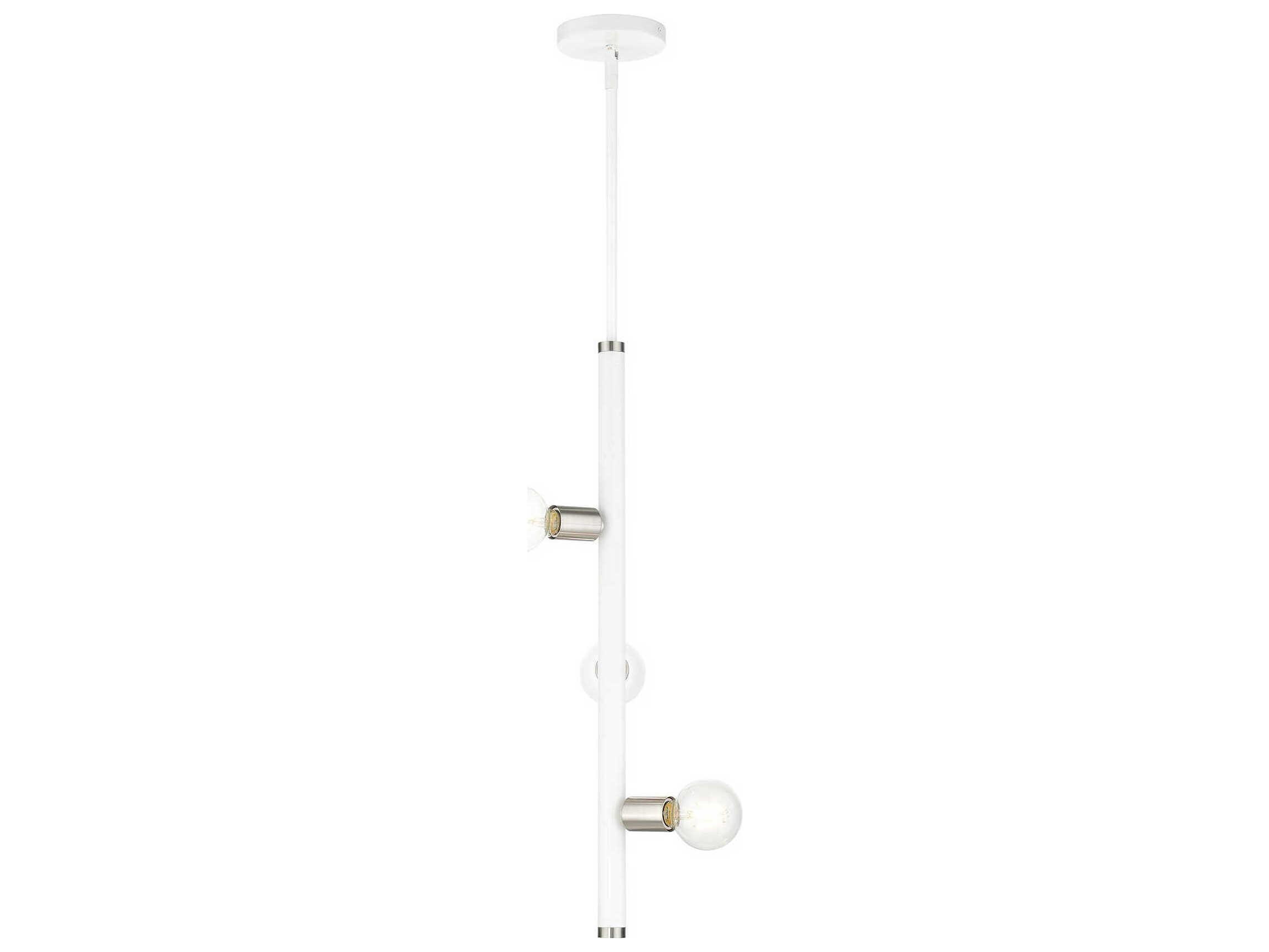 Livex Lighting Bannister 3-Light White Linear Mini Pendant