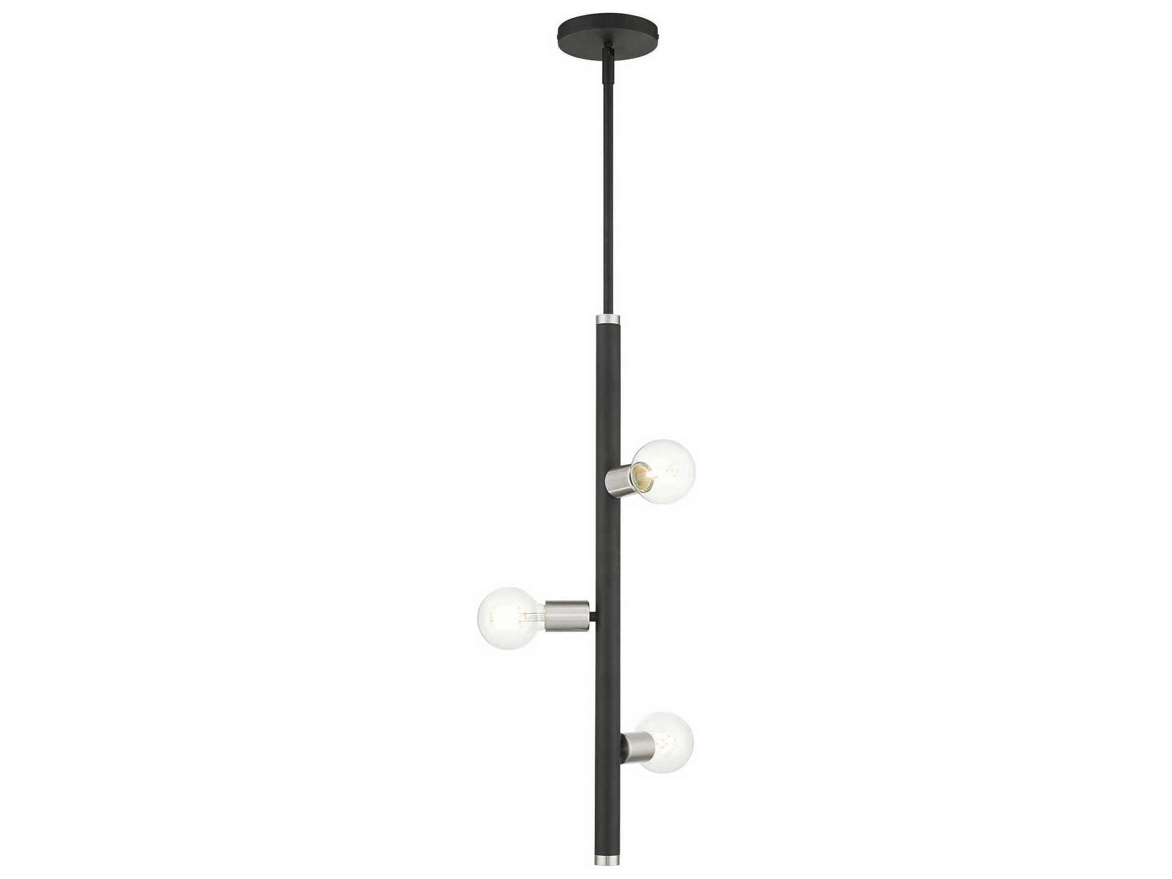 Livex Lighting Bannister 3-Light Black Linear Mini Pendant