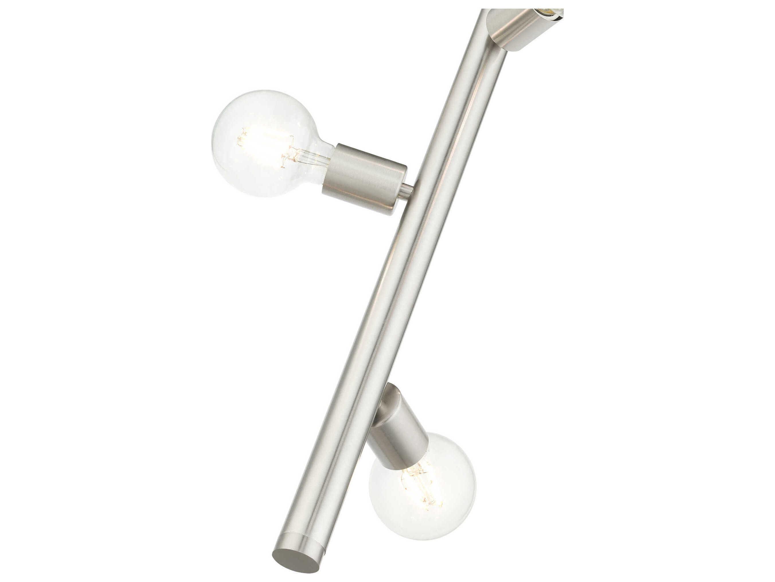 Livex Lighting Bannister 3-Light Brushed Nickel Linear Mini Pendant