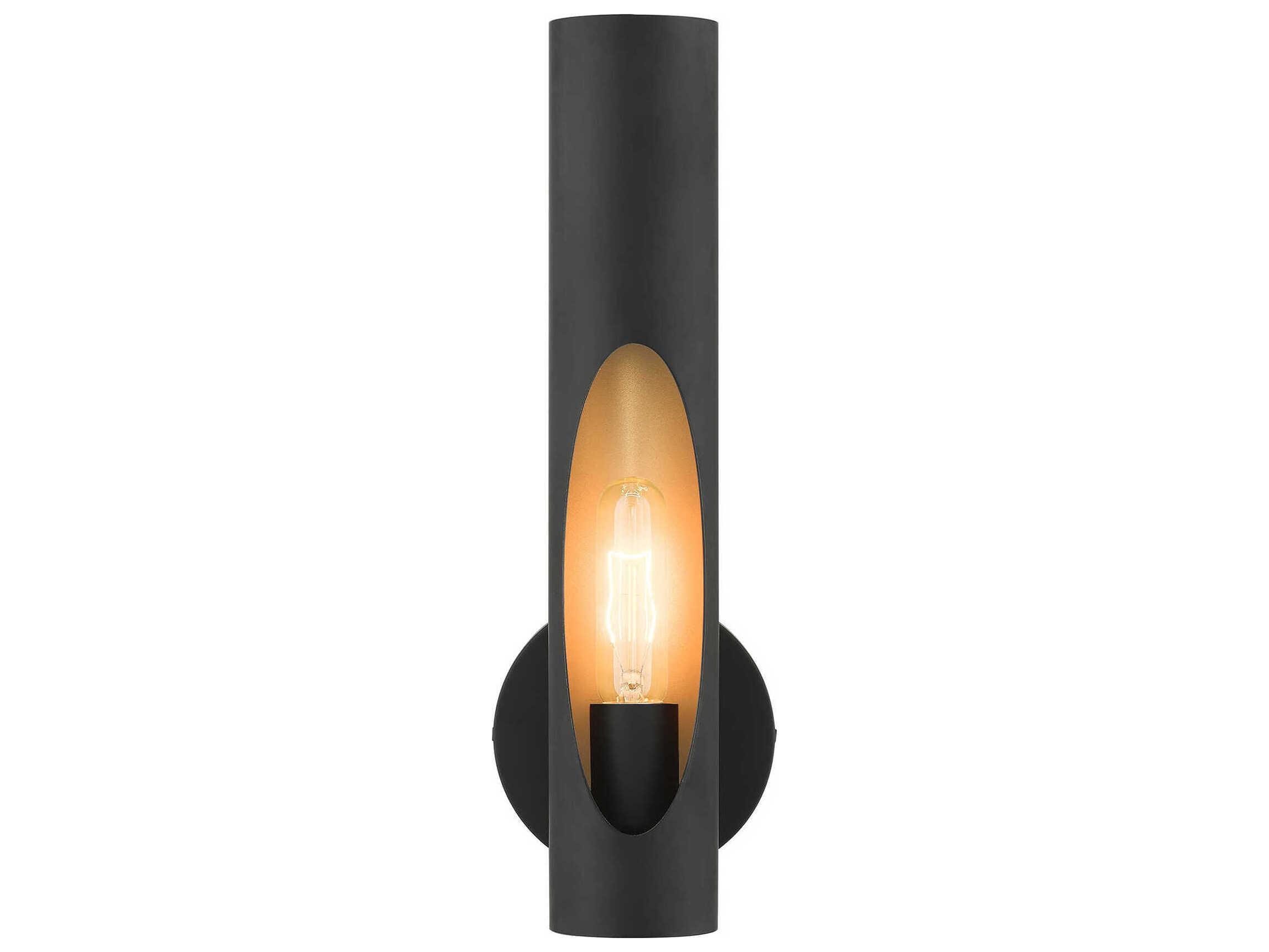 Livex Lighting Novato 1-Light Black Wall Sconce