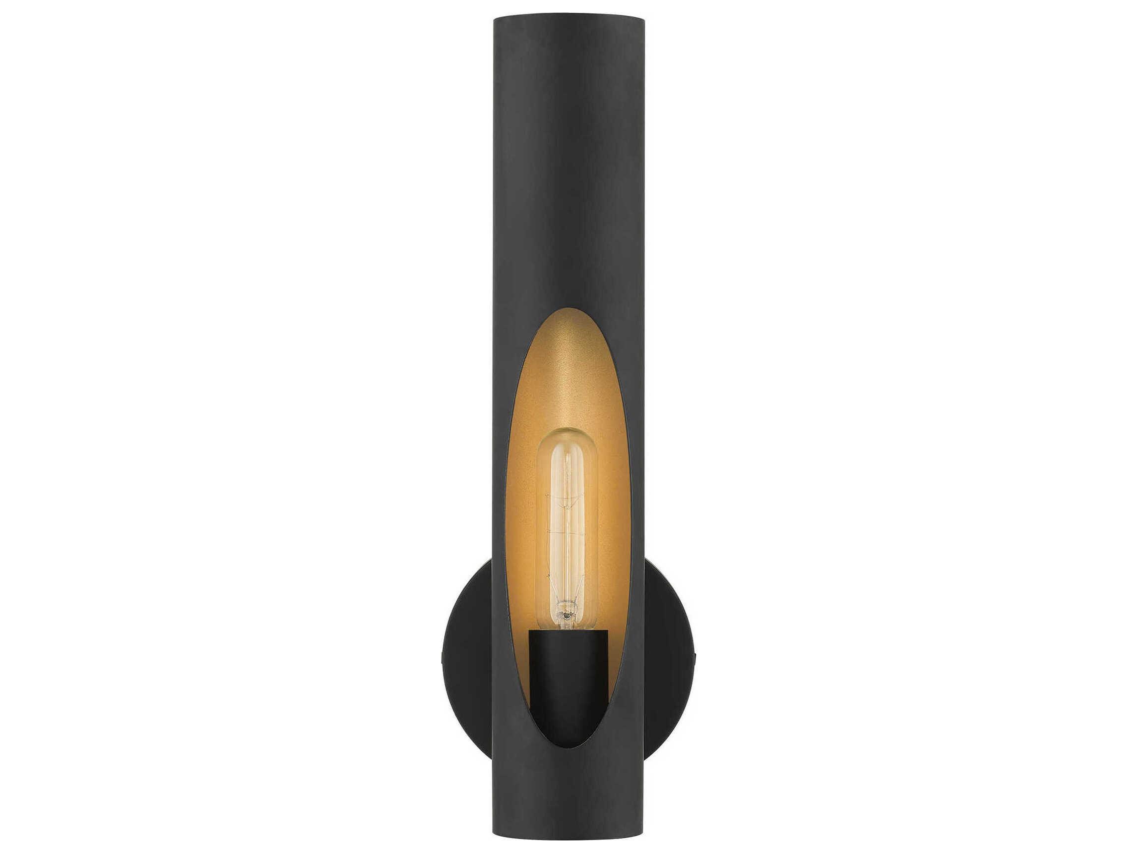 Livex Lighting Novato 1-Light Black Wall Sconce