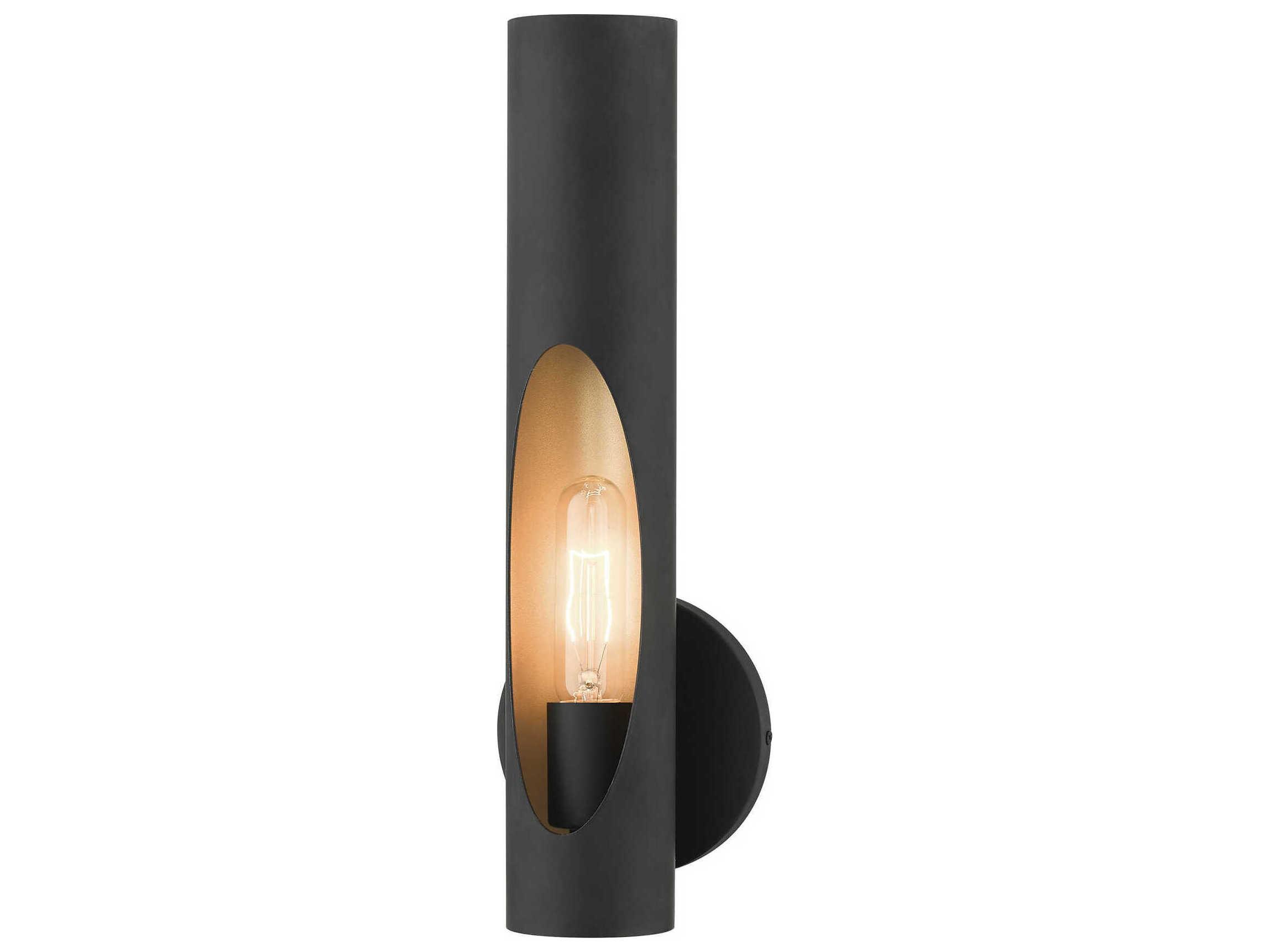 Livex Lighting Novato 1-Light Black Wall Sconce