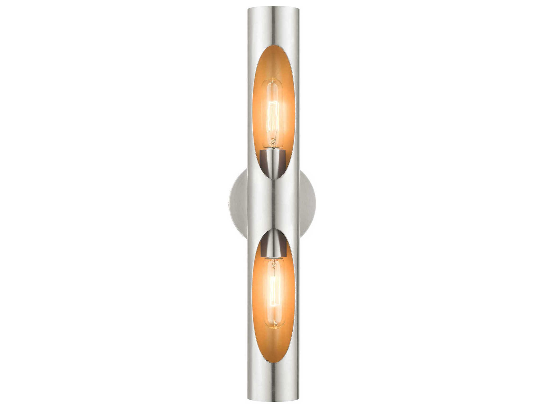 Livex Lighting Novato 2-Light Brushed Nickel Wall Sconce
