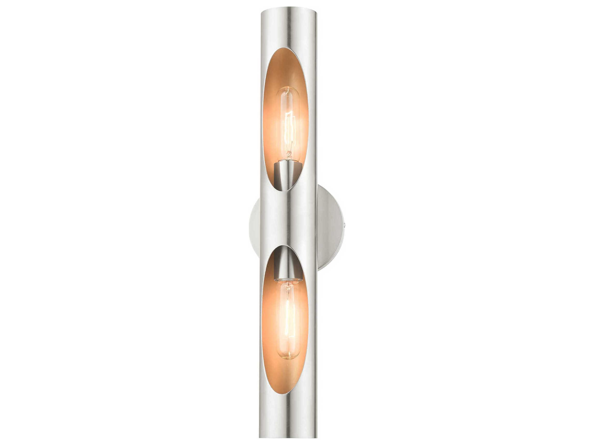 Livex Lighting Novato 2-Light Brushed Nickel Wall Sconce