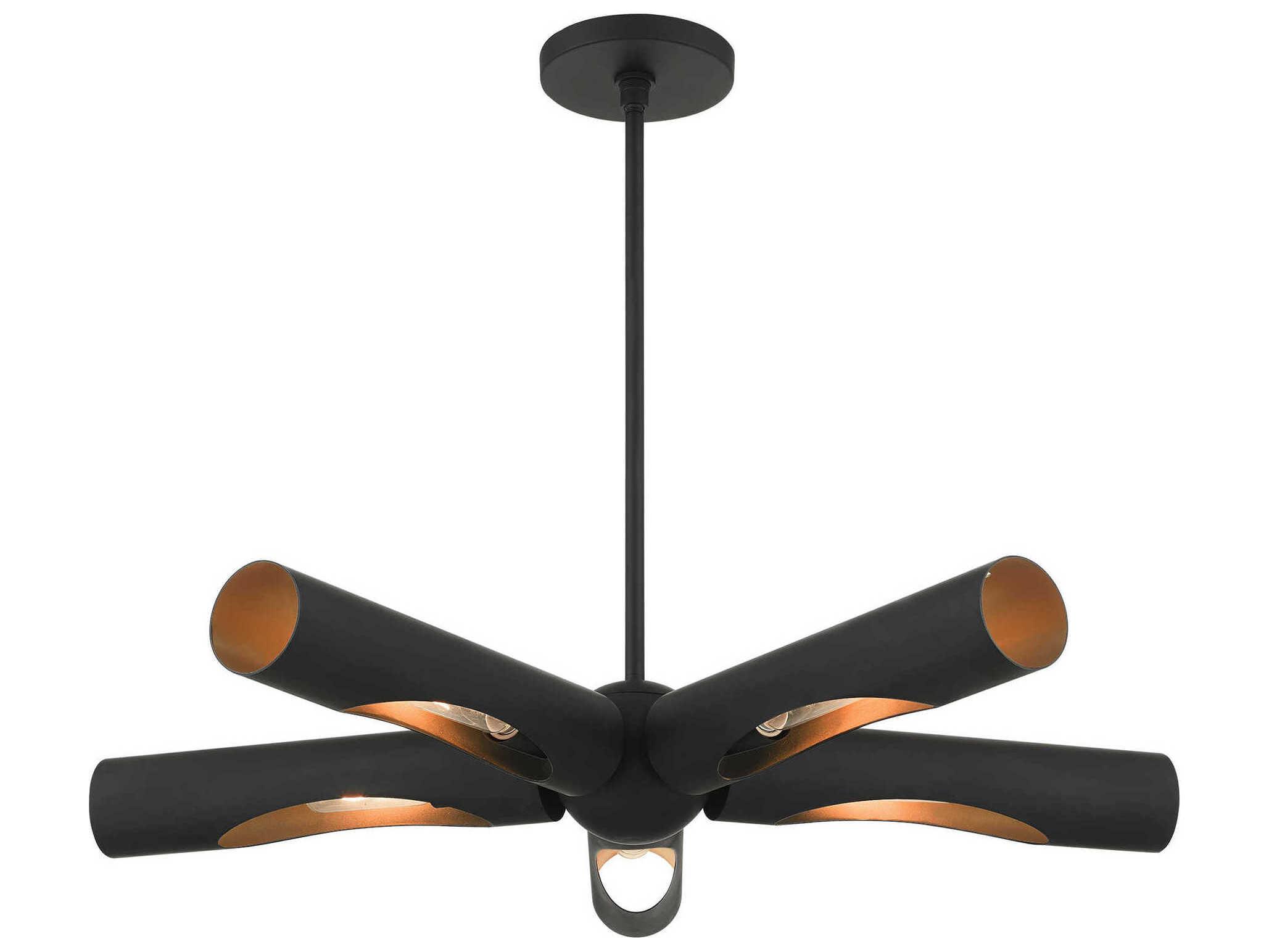 Livex Lighting Novato 5-Light Black Chandelier