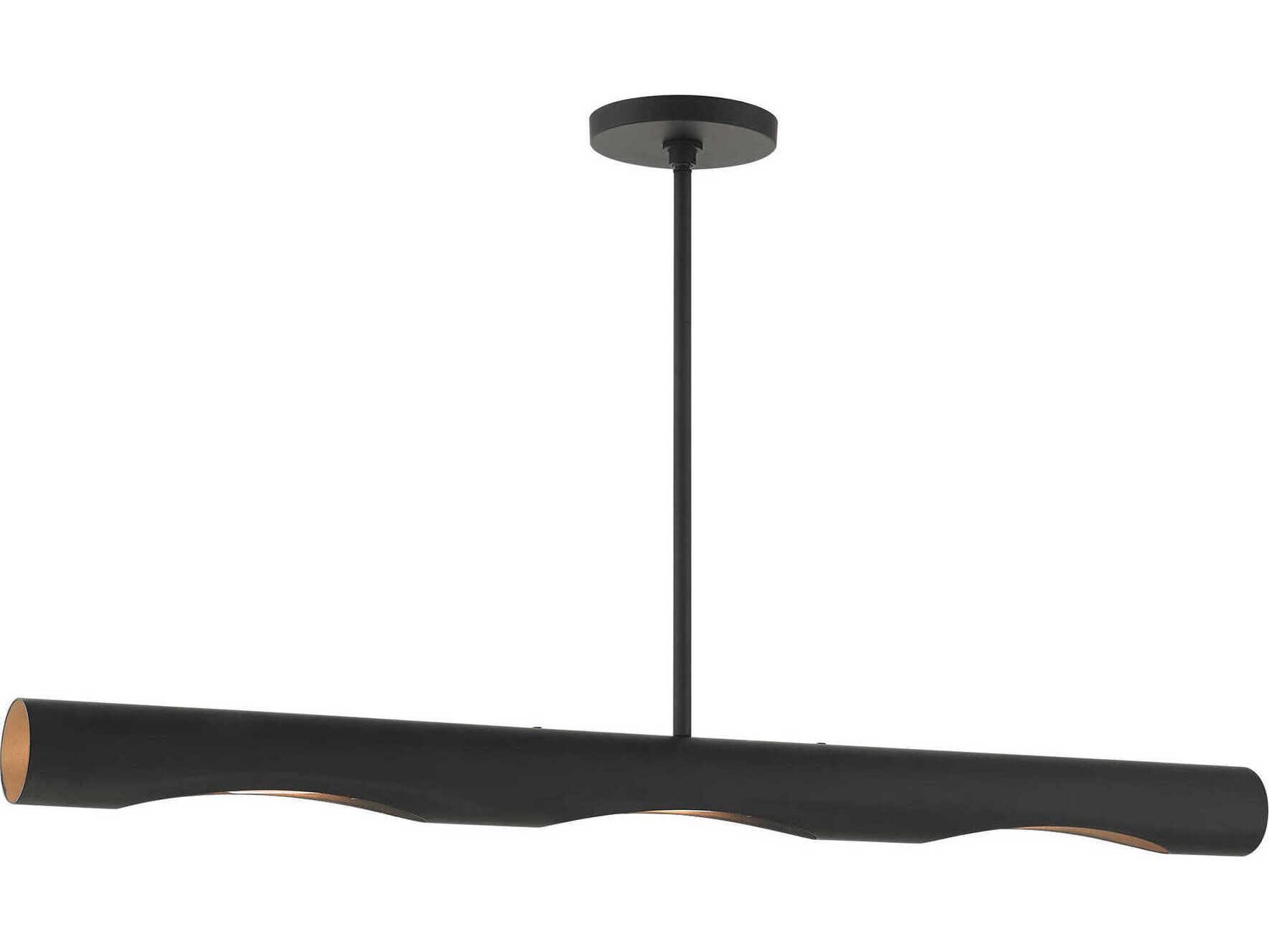Livex Lighting Novato 3-Light Black Linear Island Pendant