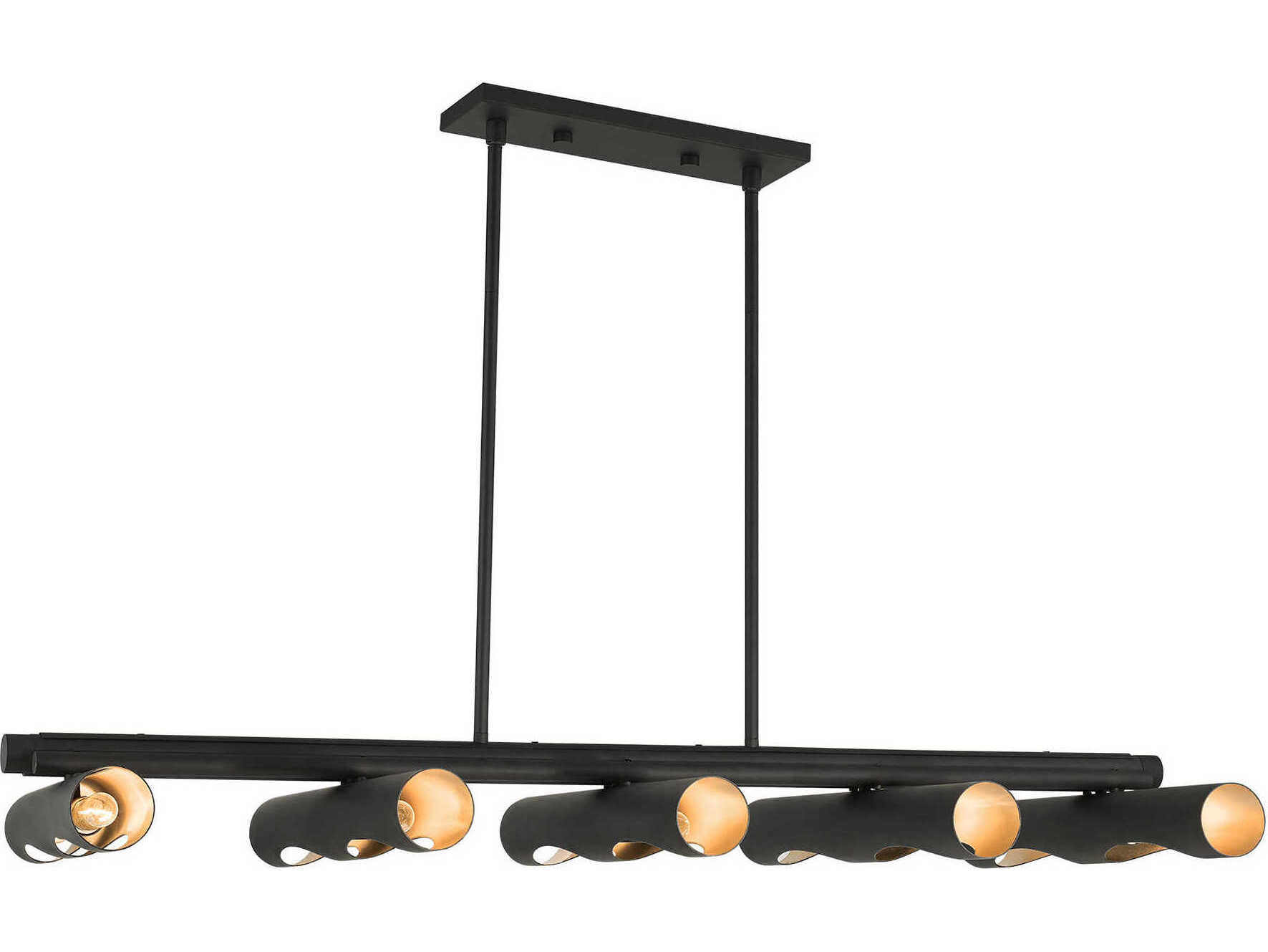 Livex Lighting Novato 10-Light Black Island Pendant