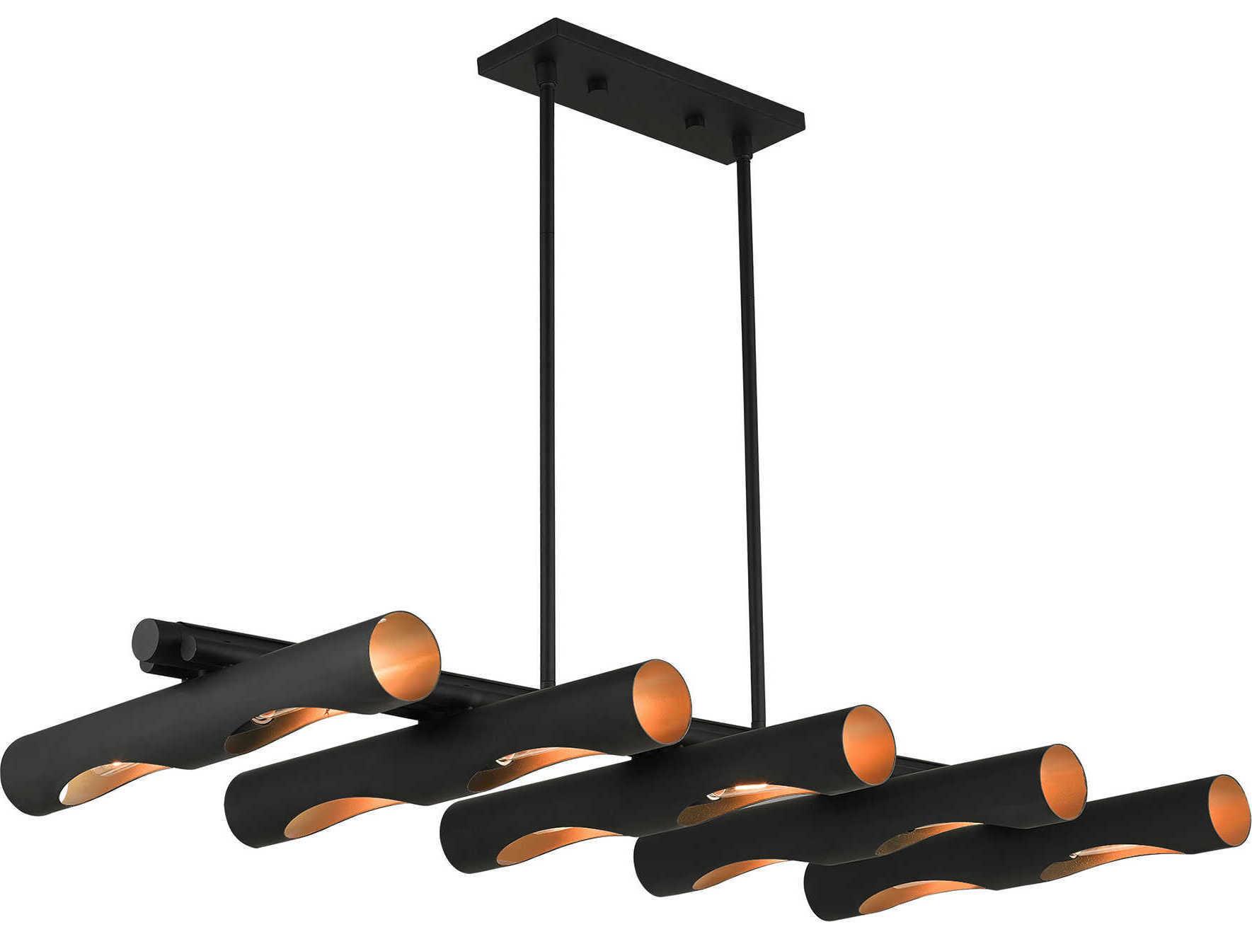 Livex Lighting Novato 10-Light Black Island Pendant