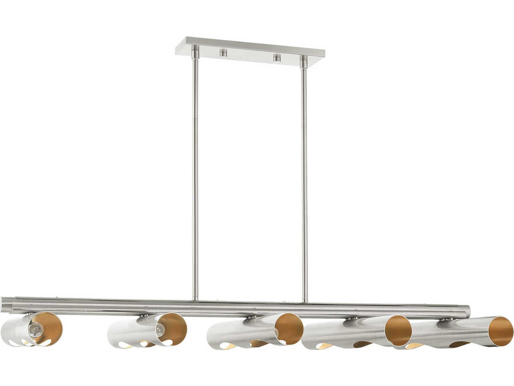 Livex Lighting Novato 10-Light Brushed Nickel Island Pendant