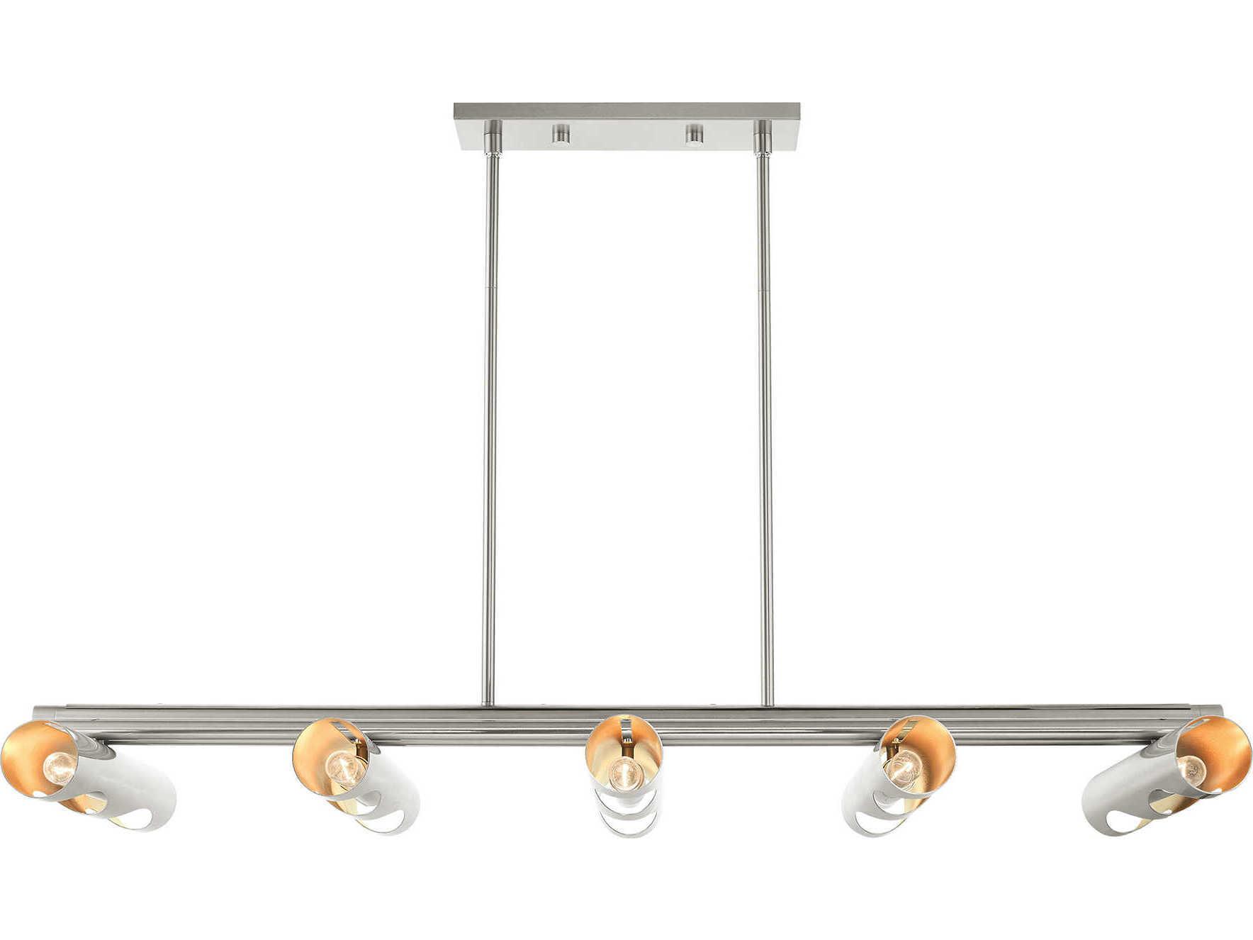 Livex Lighting Novato 10-Light Brushed Nickel Island Pendant