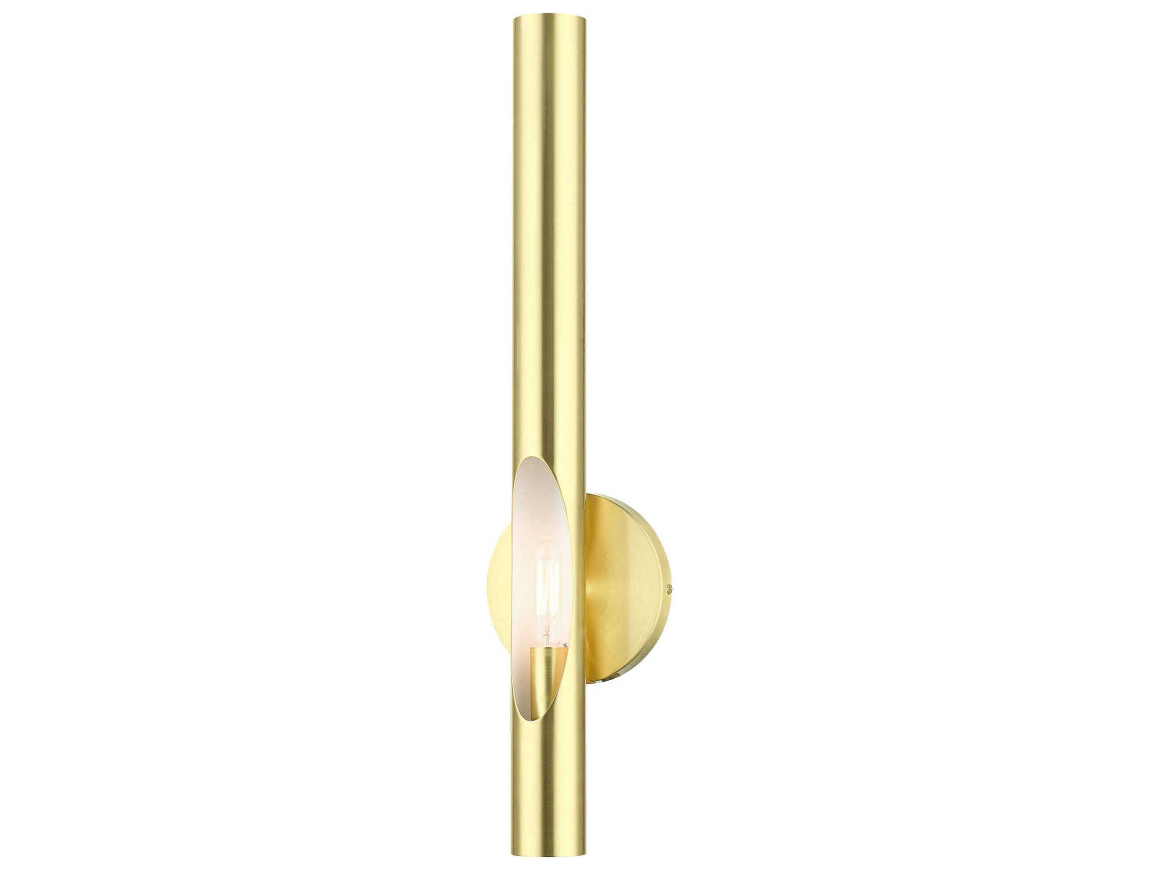 Livex Lighting Acra 1-Light Satin Brass Gold Wall Sconce