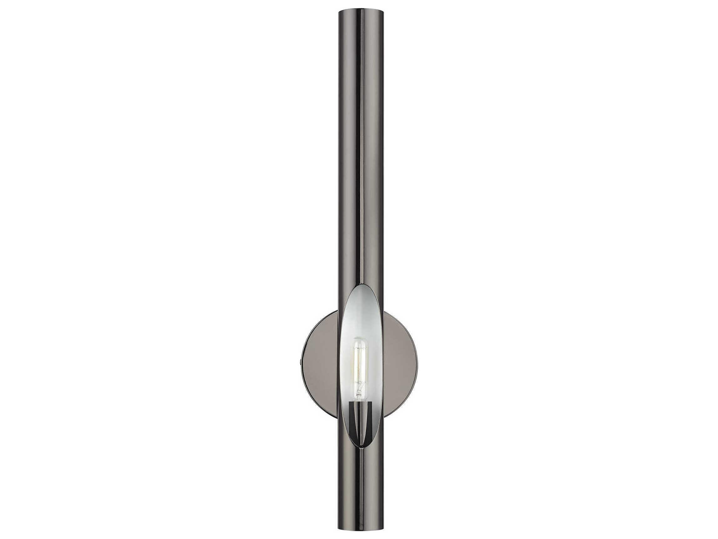 Livex Lighting Acra 1-Light Black Chrome Wall Sconce