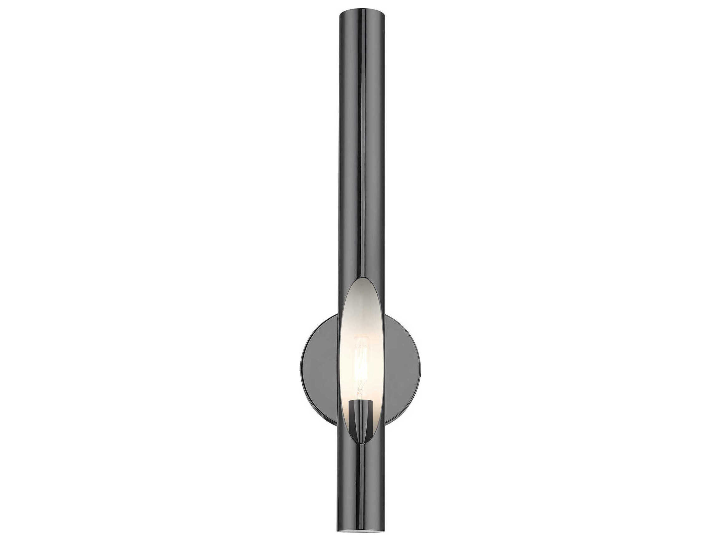 Livex Lighting Acra 1-Light Black Chrome Wall Sconce
