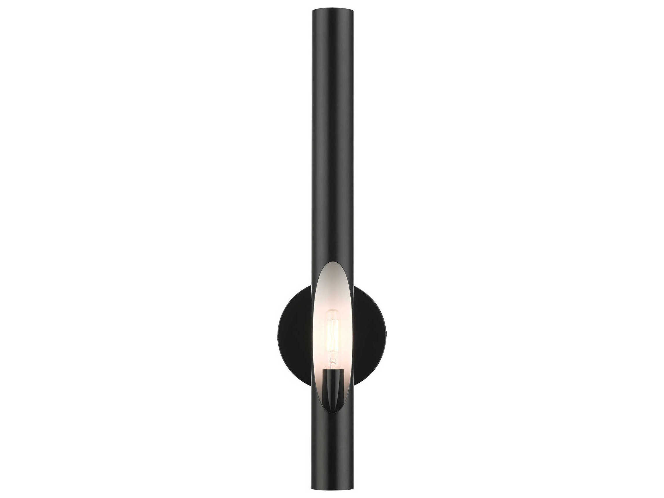 Livex Lighting Acra 1-Light Shiny Black Wall Sconce