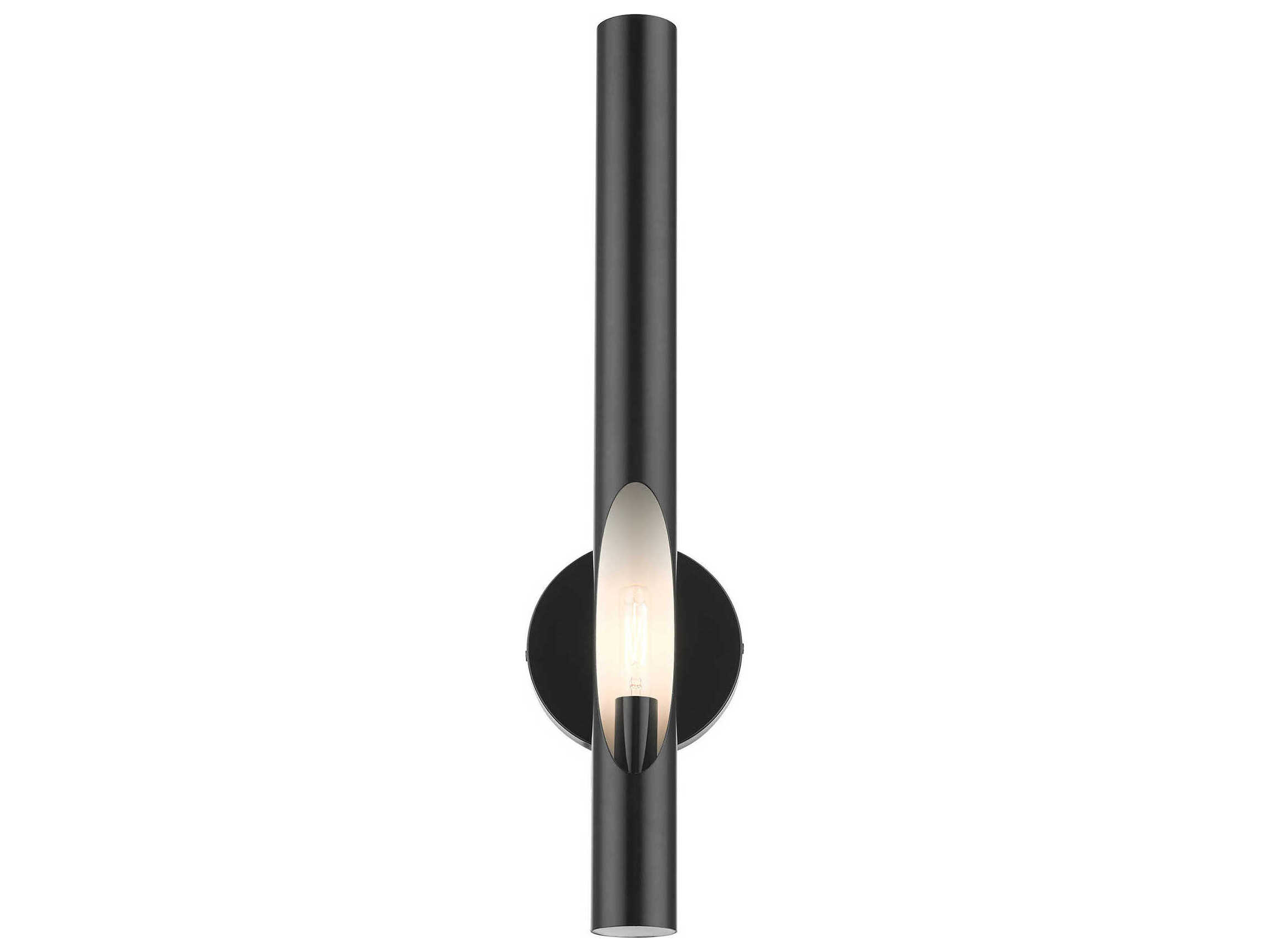 Livex Lighting Acra 1-Light Shiny Black Wall Sconce