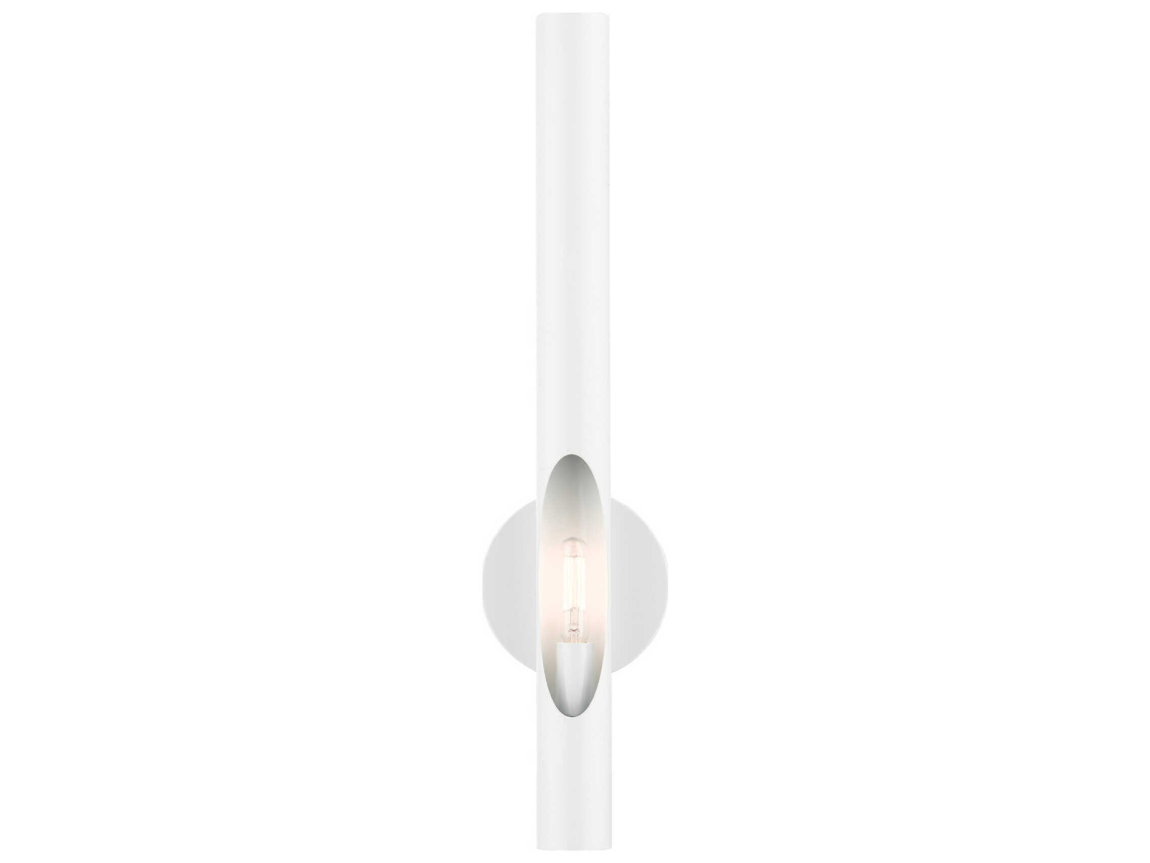 Livex Lighting Acra 1-Light Shiny White Wall Sconce