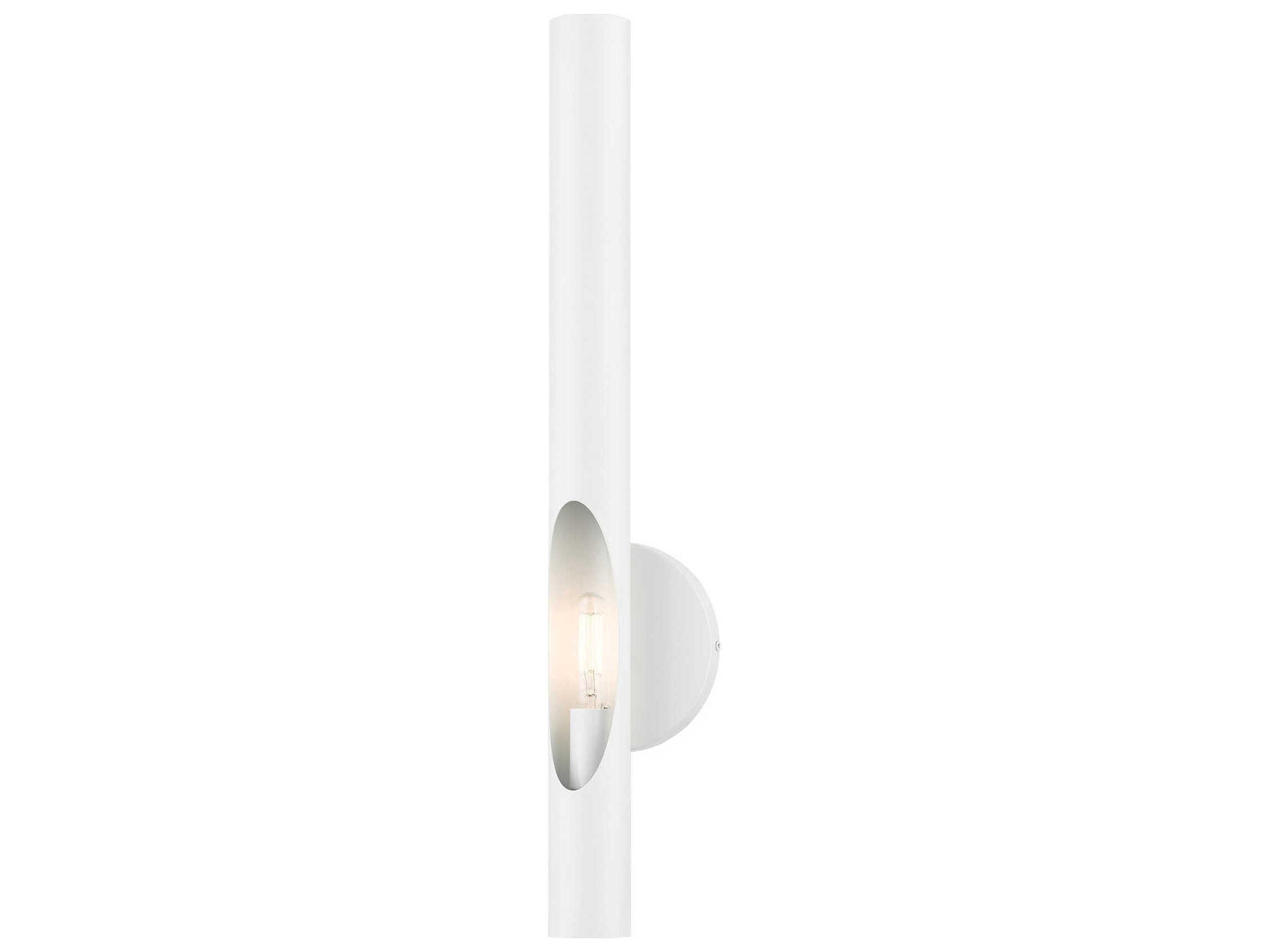 Livex Lighting Acra 1-Light Shiny White Wall Sconce