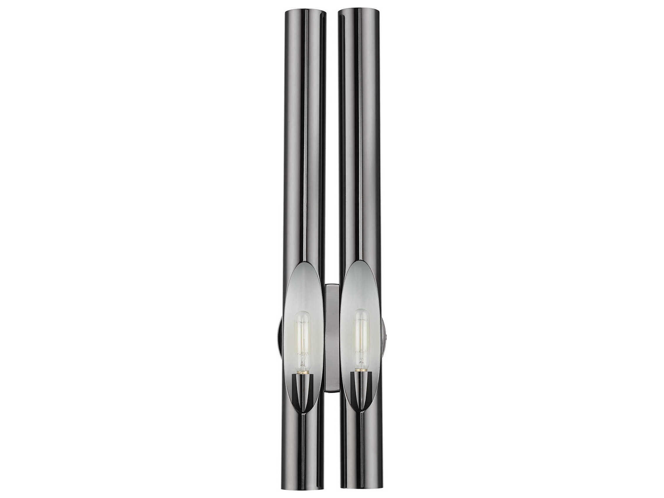 Livex Lighting Acra 2-Light Black Chrome Wall Sconce