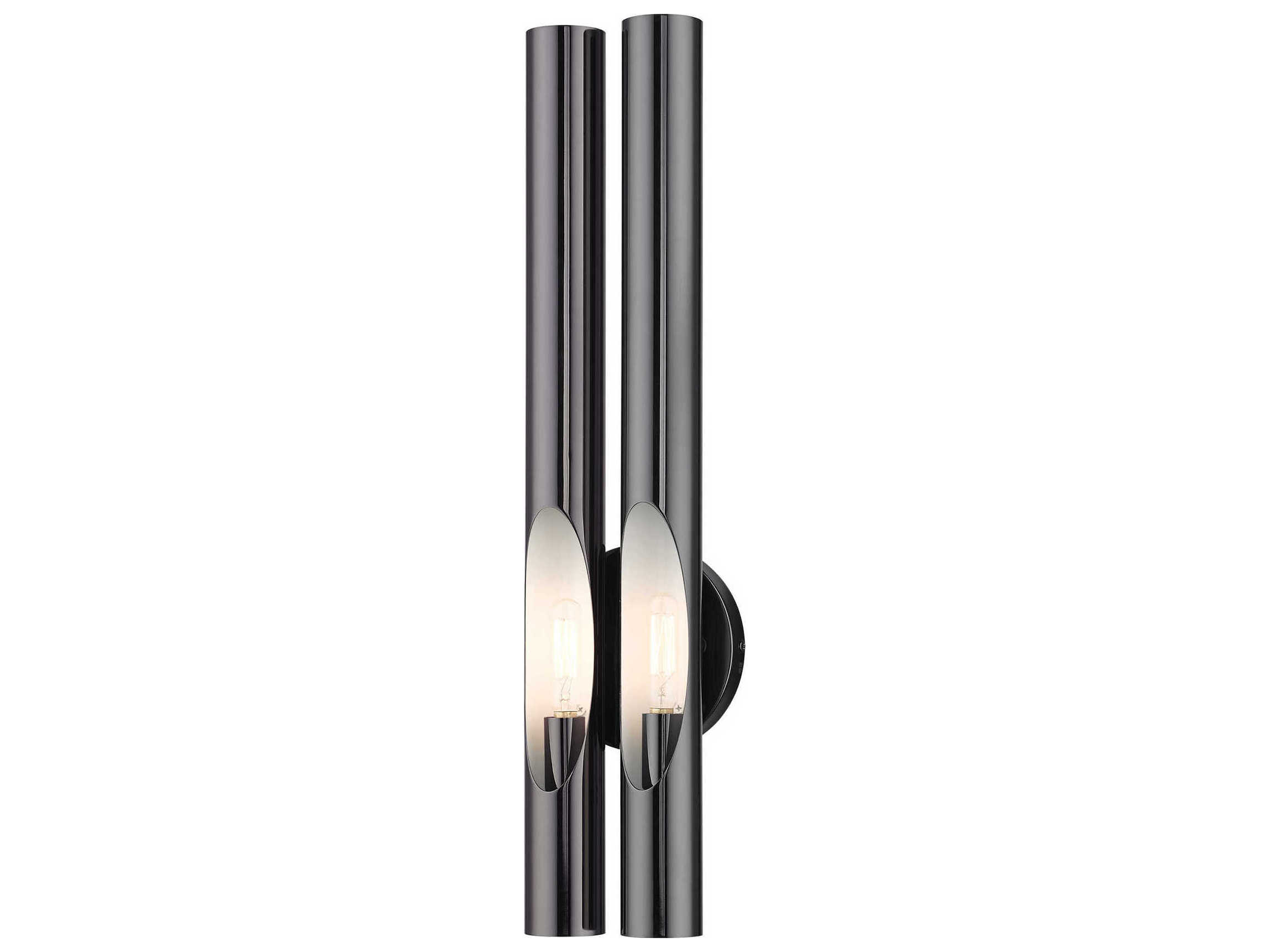 Livex Lighting Acra 2-Light Black Chrome Wall Sconce