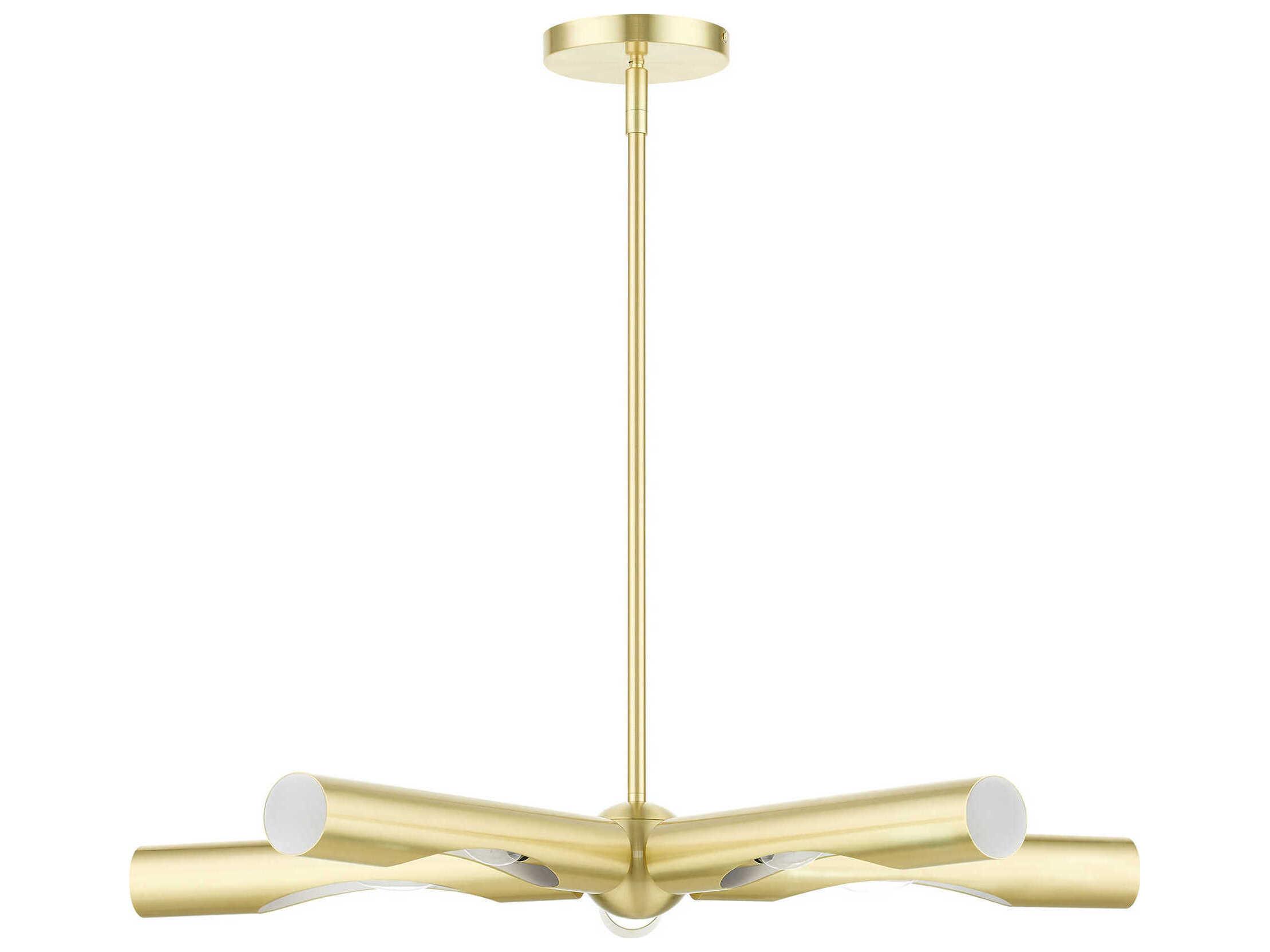 Livex Lighting Acra 5-Light Satin Brass Chandelier