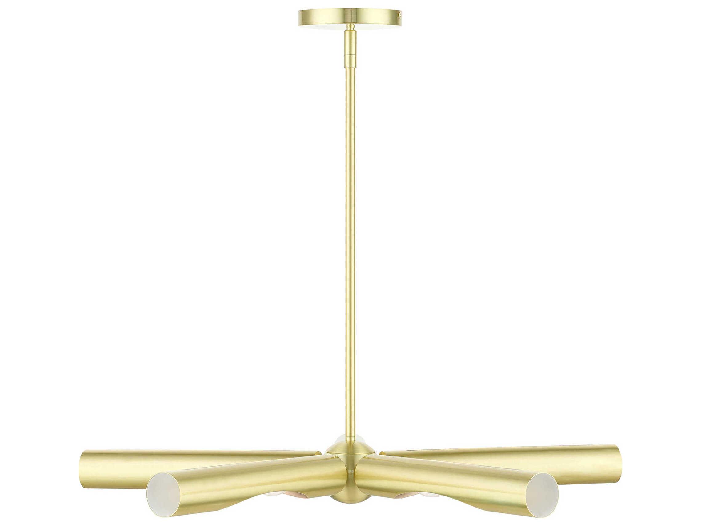 Livex Lighting Acra 5-Light Satin Brass Chandelier
