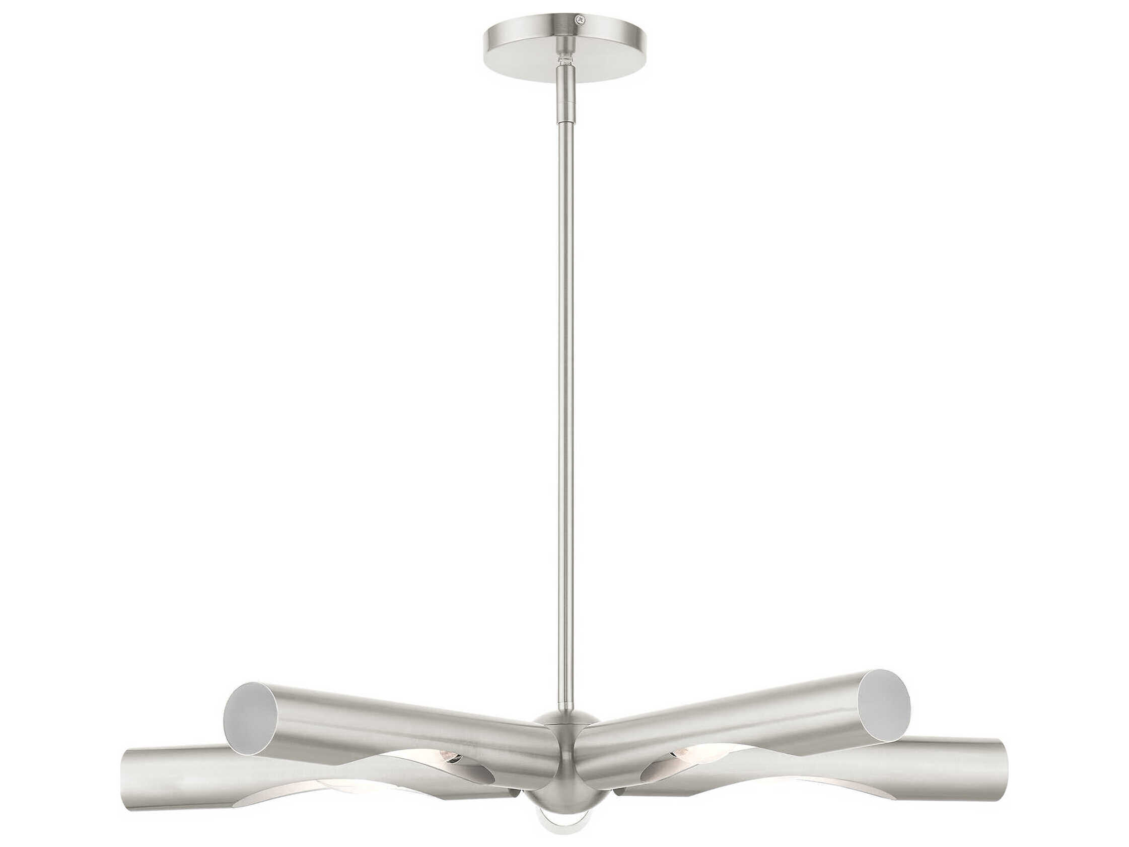 Livex Lighting Acra 5-Light Brushed Nickel Chandelier