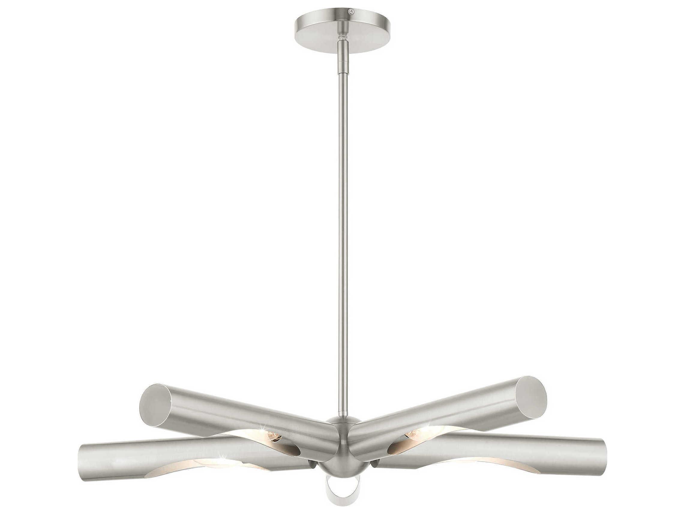 Livex Lighting Acra 5-Light Brushed Nickel Chandelier