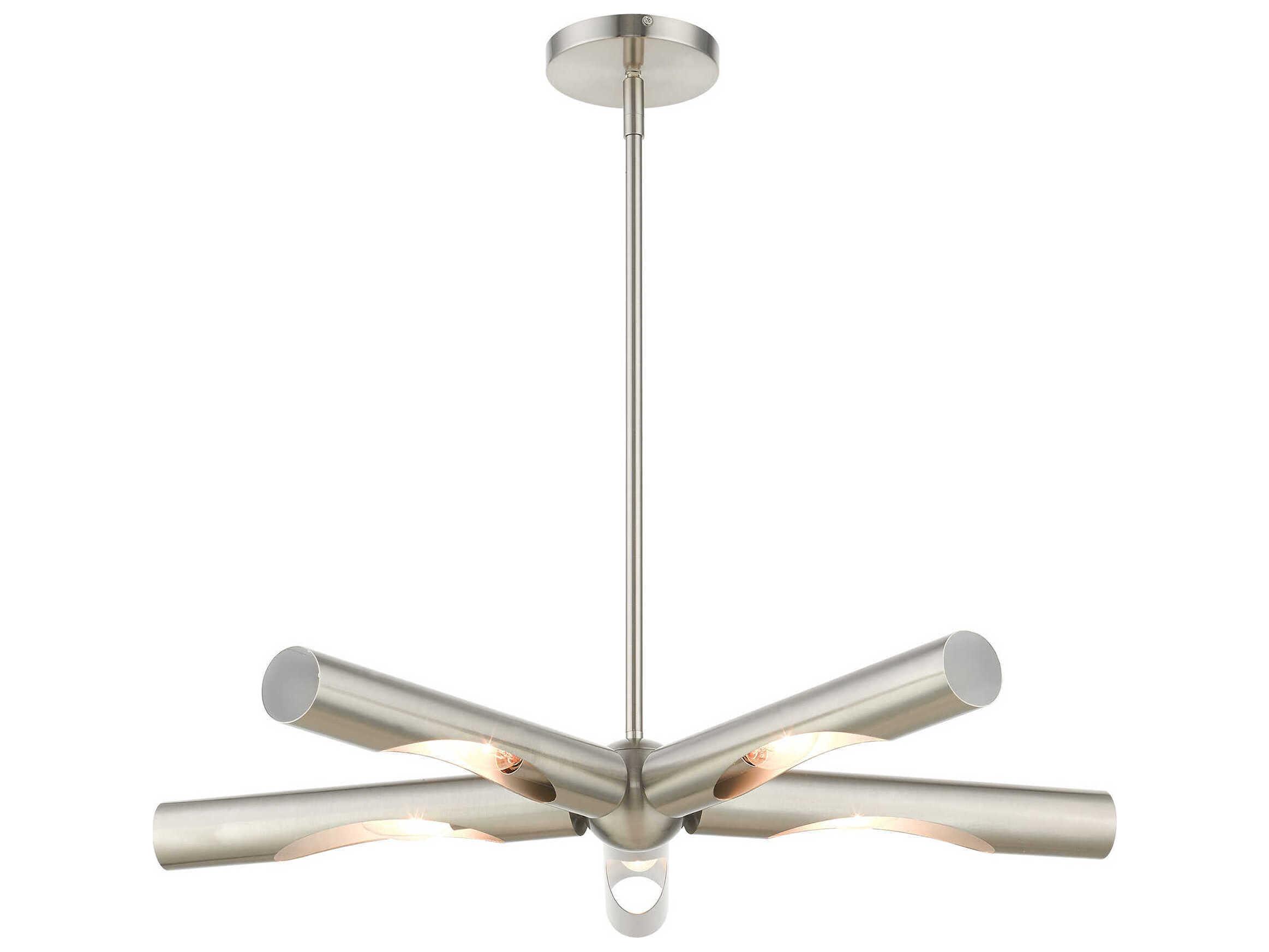 Livex Lighting Acra 5-Light Brushed Nickel Chandelier