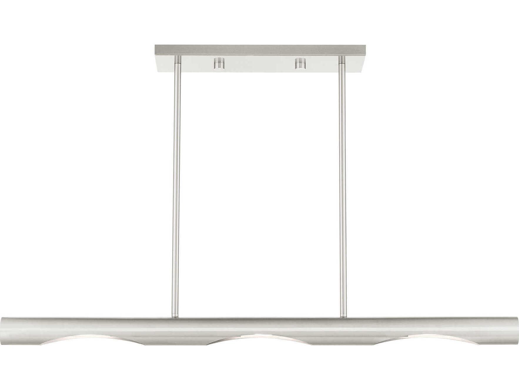 Livex Lighting Acra 3-Light Brushed Nickel Linear Island Pendant
